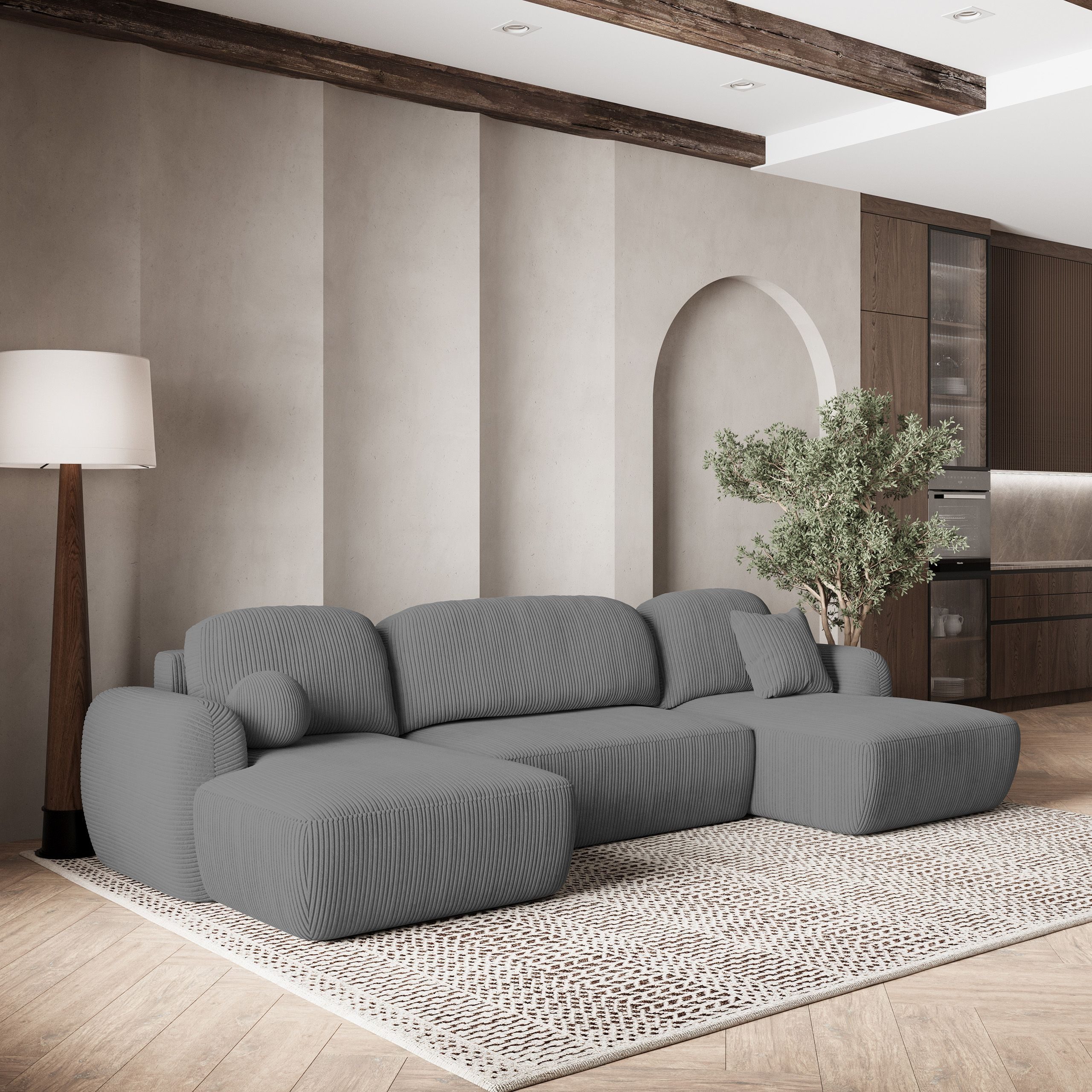 Masseno Ecksofa SAVONA mit Schlaffunktion U-Form, günstig online kaufen