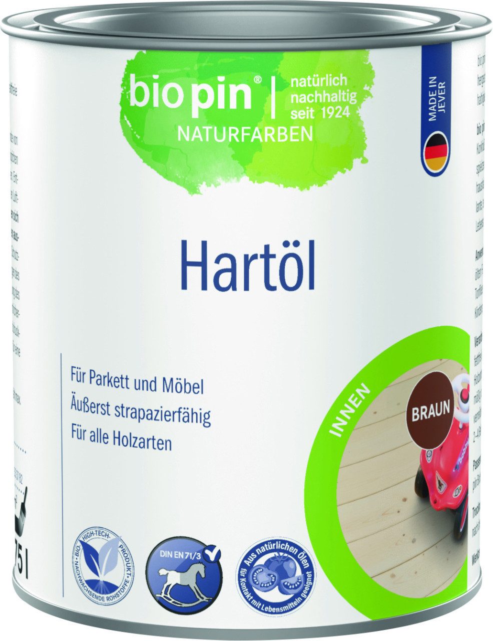 Bio Pin Teakholzöl Biopin Naturfarben Teaköl 750 ml braun