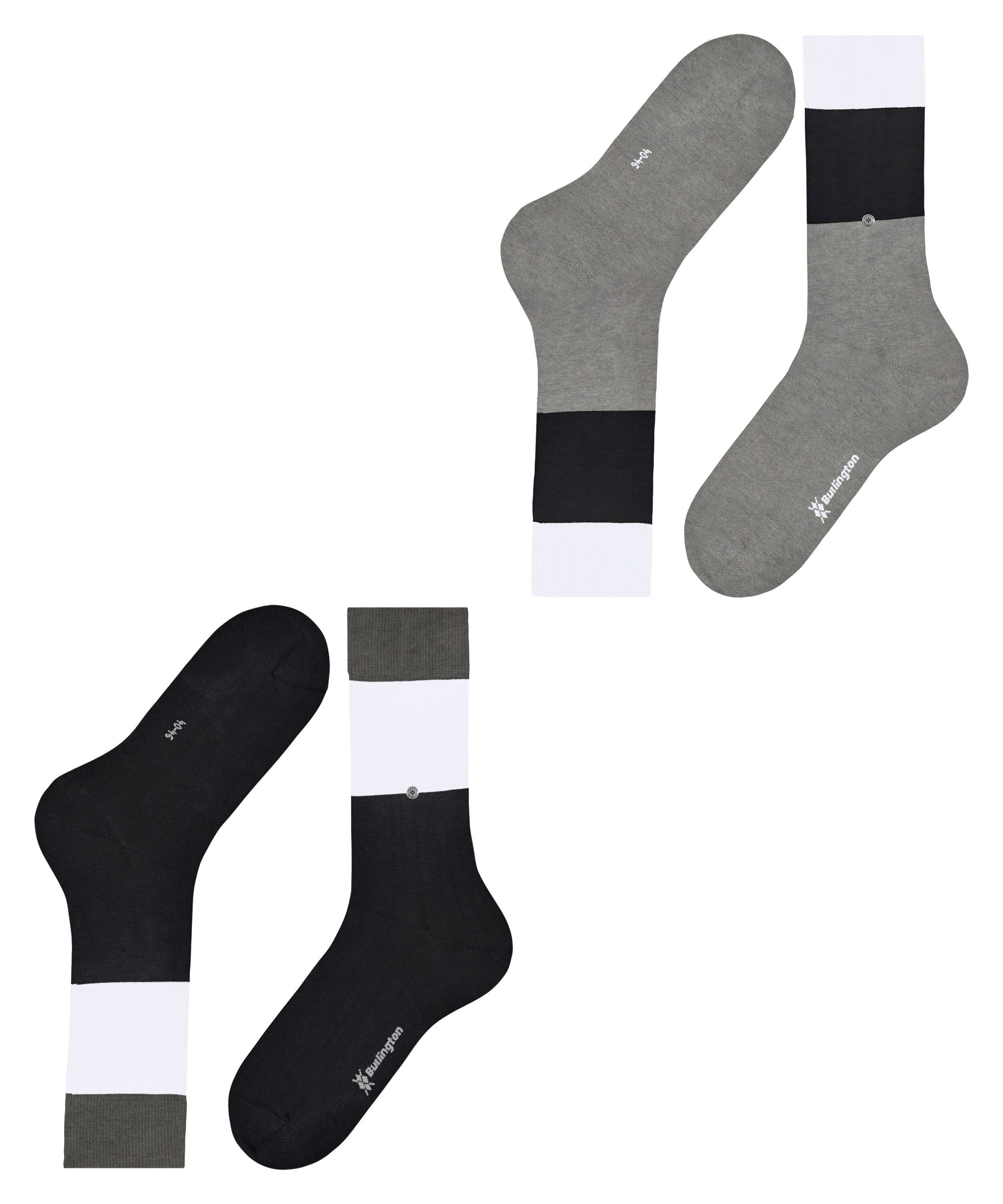 Burlington Socken Magic Mismatch 2-Pack Socken (2-Paar)