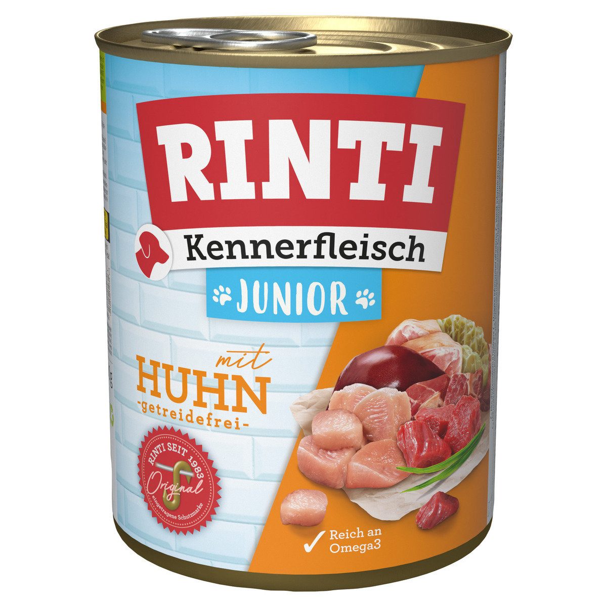 Rinti Kennerfleisch Senior mit Huhn 800 g - 12 Stück, für: Hund