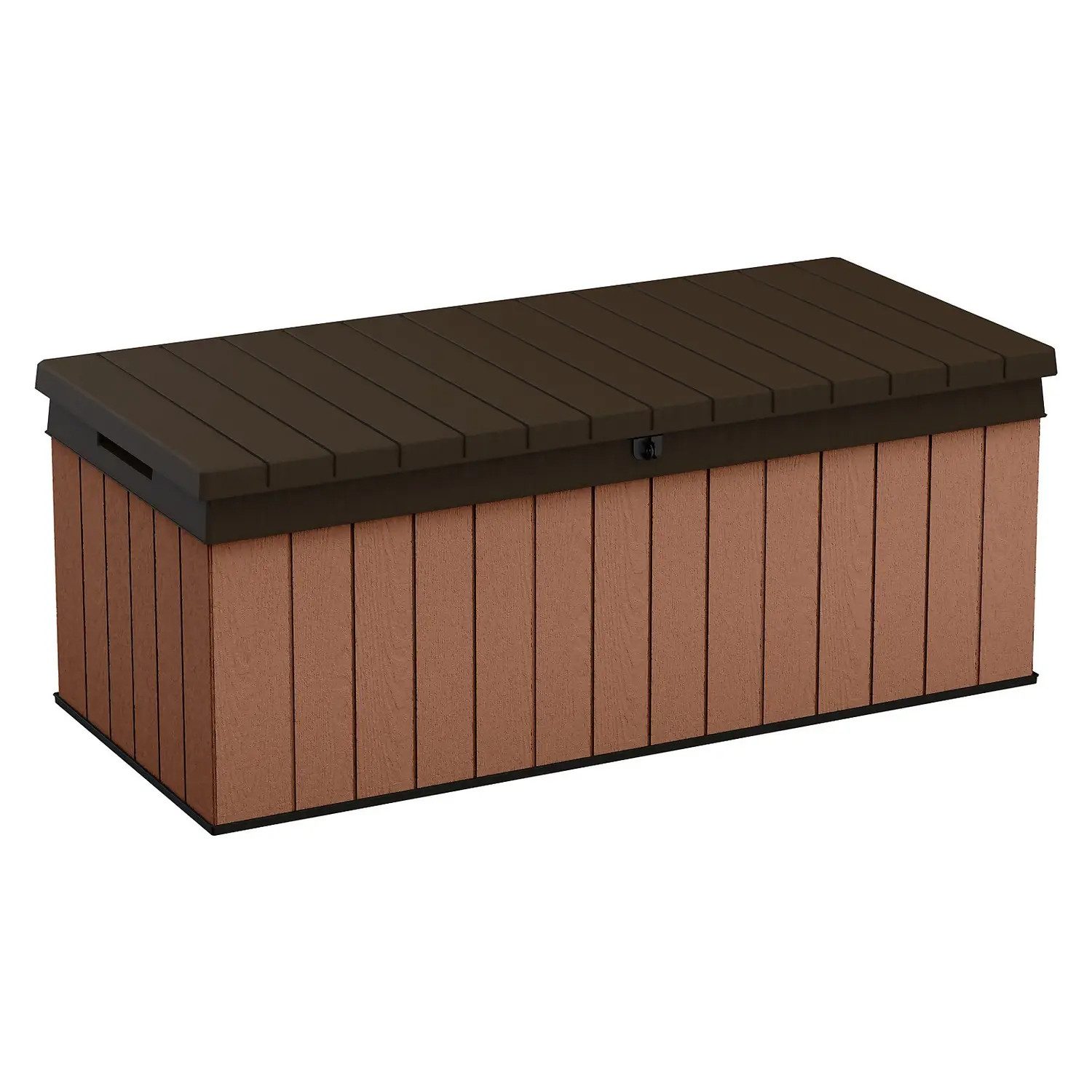 Keter Gartenbox Keter Aufbewahrungsbox DARWIN Braun, 380 L, belastbar bis 300 kg, abschließbar