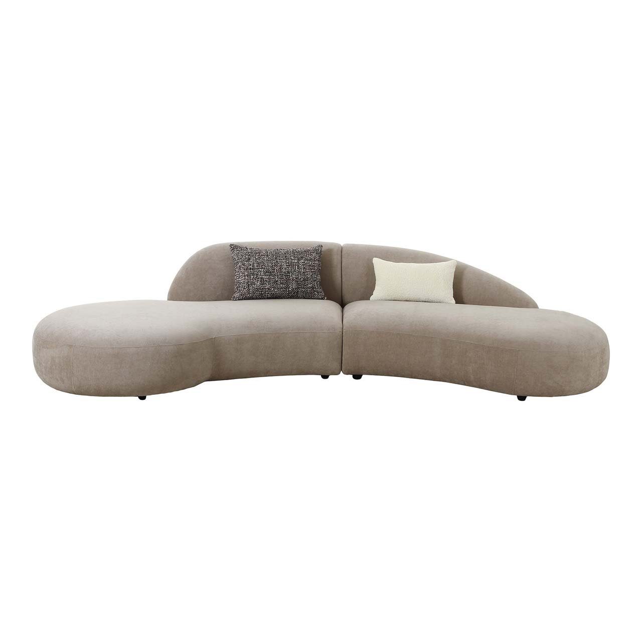 ebuy24 Sofa Venice Sofa mit 2 Kissen natur.