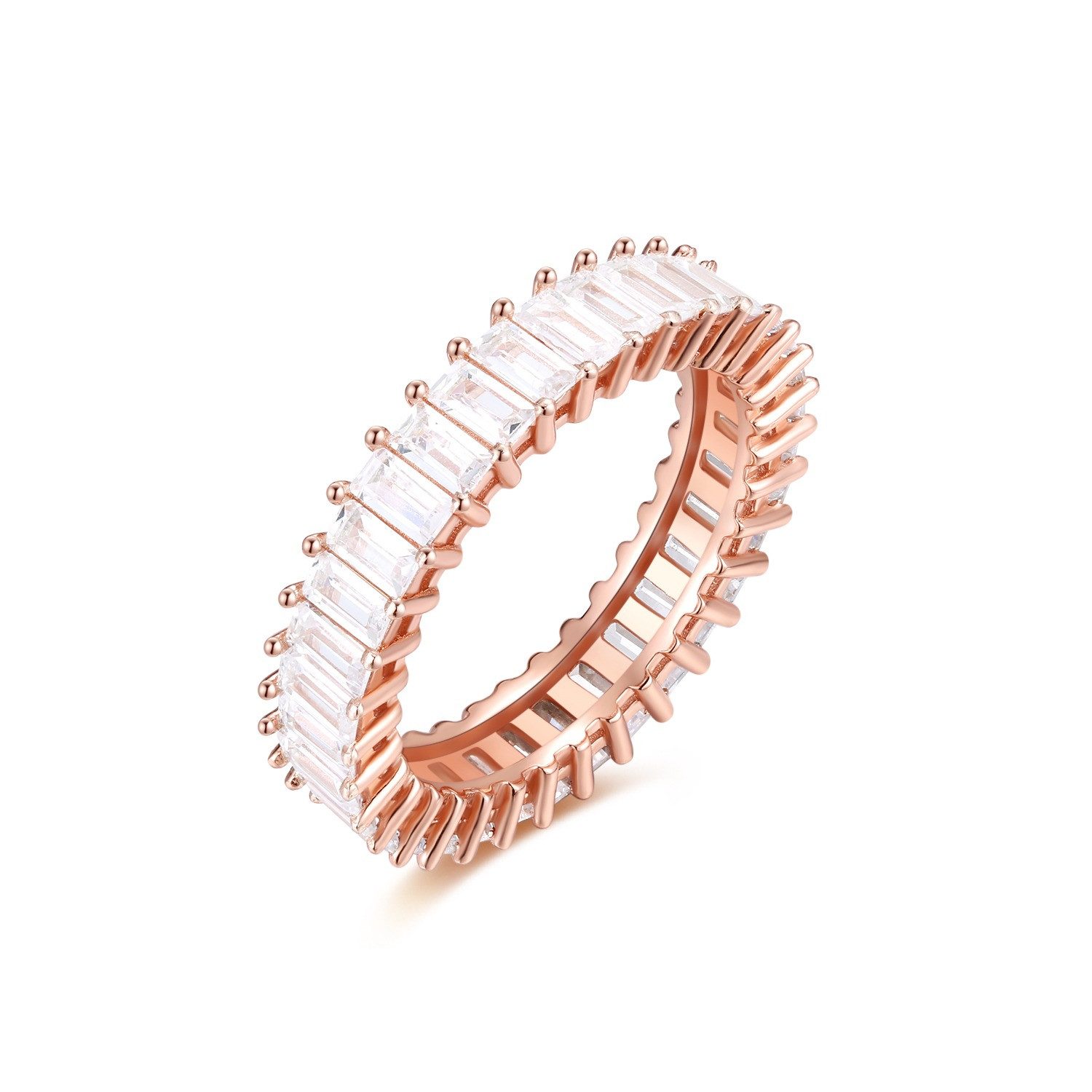 Lisandra Scott Silberring 18K Baguette-Eternity-Ring mit funkelnden Kristal günstig online kaufen