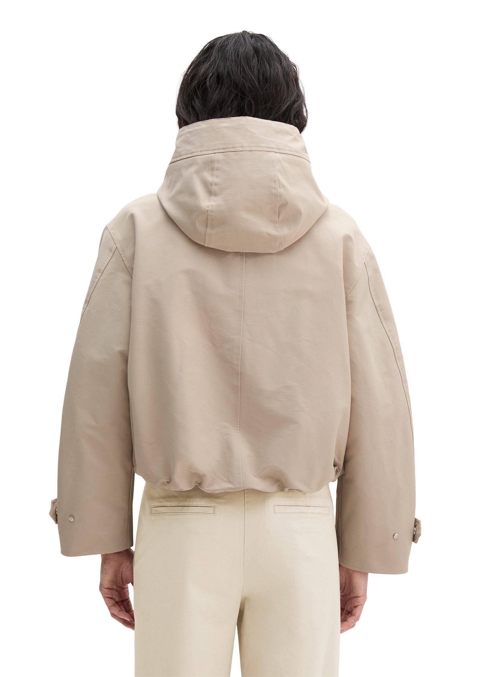 Marc O'Polo Canvasjacke mit Kapuze relaxed fit aus Cotton-Nylon-Mix günstig online kaufen