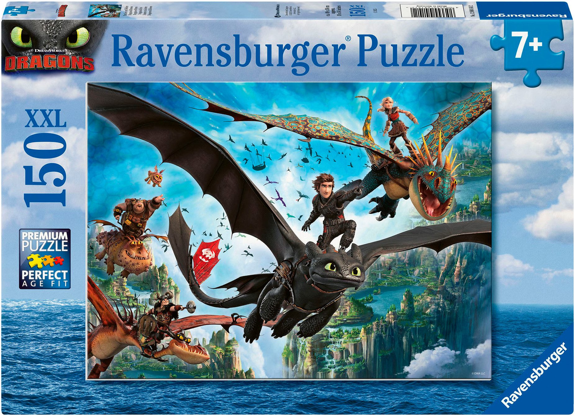 Ravensburger Puzzle Dragons - Drachen und Helden, 150 Puzzleteile, Made in günstig online kaufen