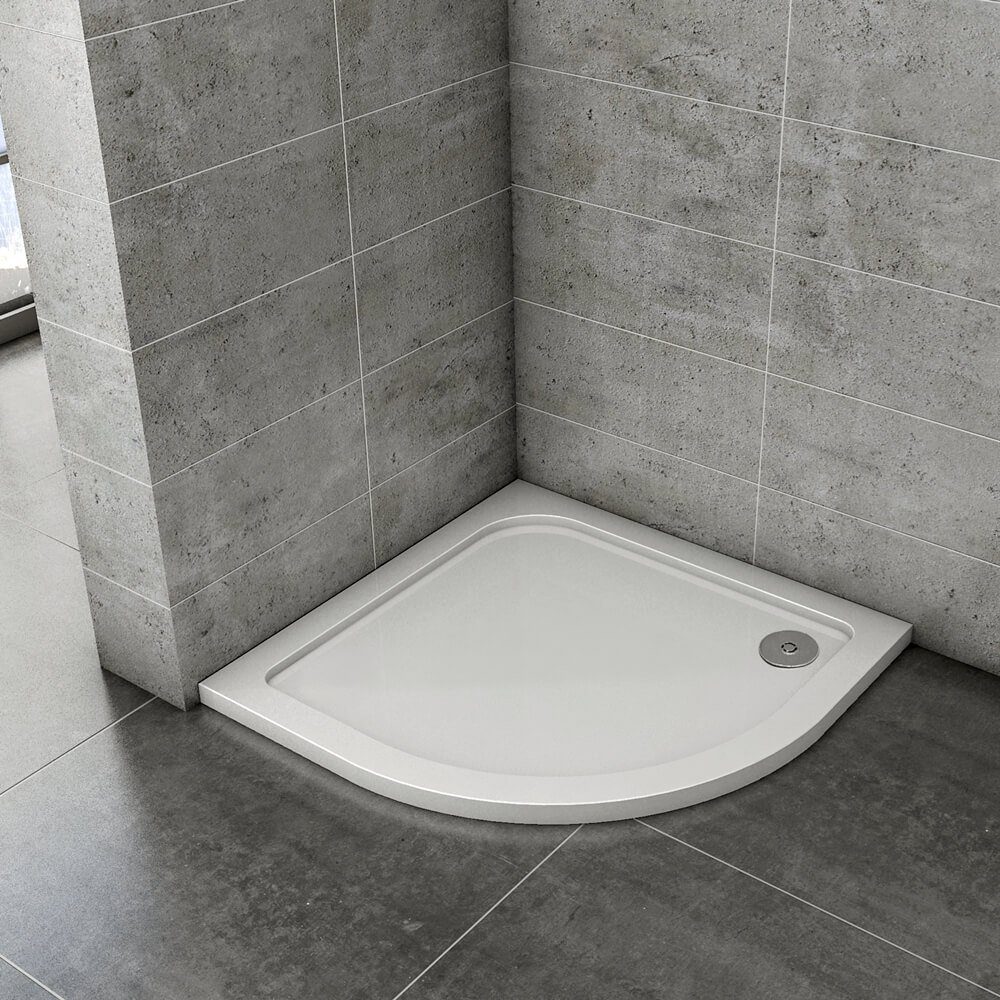 duschspa Duschwanne Duschtasse Duschwanne Ablaufabdeckung Ablaufgarnitur Ablaufschlauch, Kunststein mit Acrylbeschichtung, Set, 80x80 cm, 90x90cm