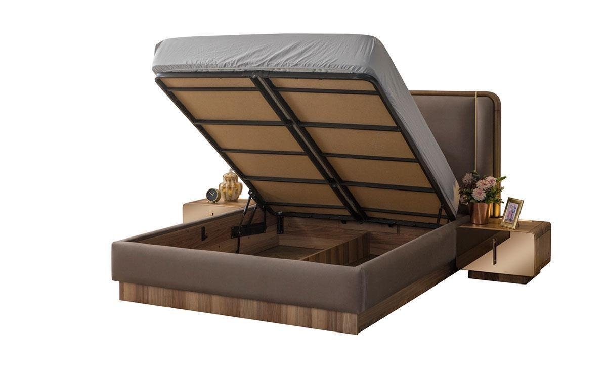 Schlafzimmer Schlafzimmer-Set Nachttische Modern 2x Bett Set Made Möbel, + JVmoebel Europe Design In