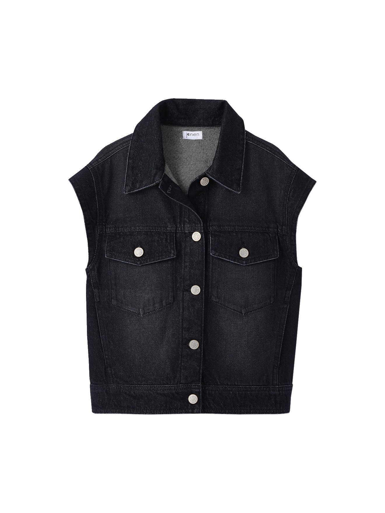 jonen Blouson Mädchen Jeansweste Oversize-Look