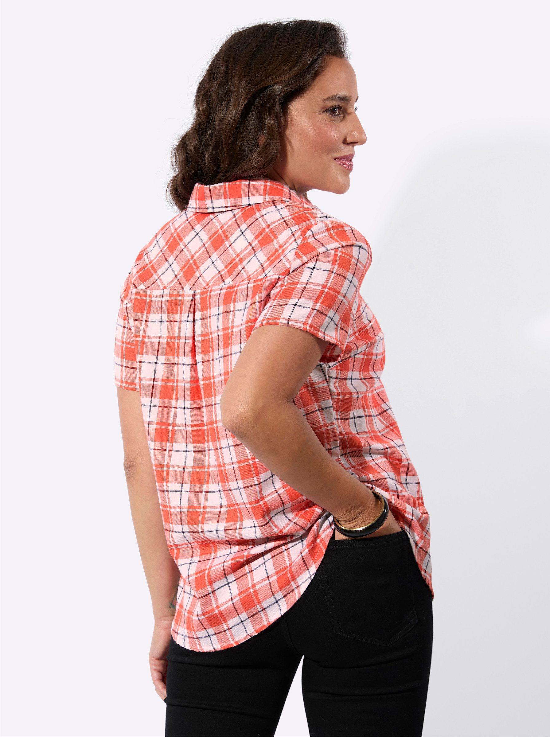 Witt Klassische Bluse Karo-Bluse Kurzarm günstig online kaufen