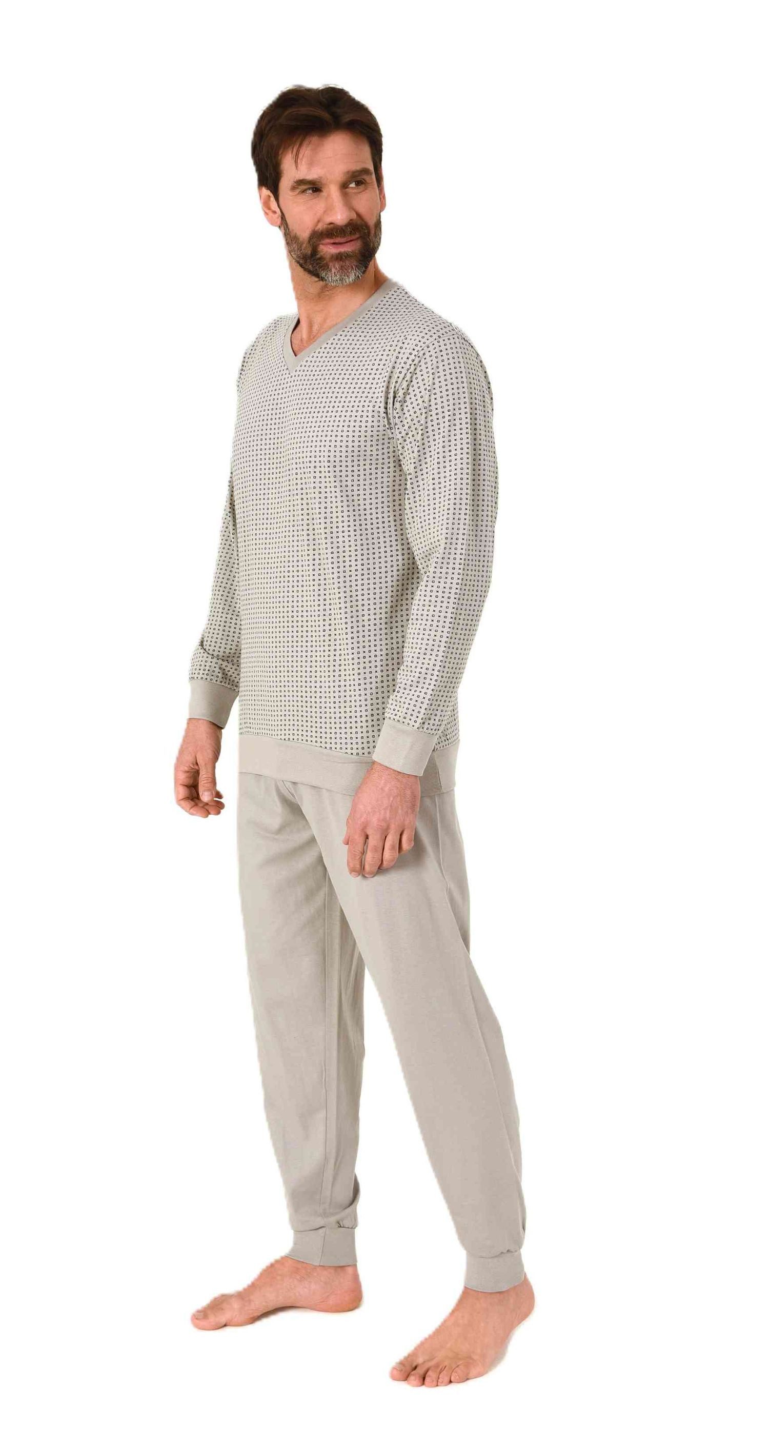 Normann Pyjama Normann Herren langarm Schlafanzug günstig online kaufen