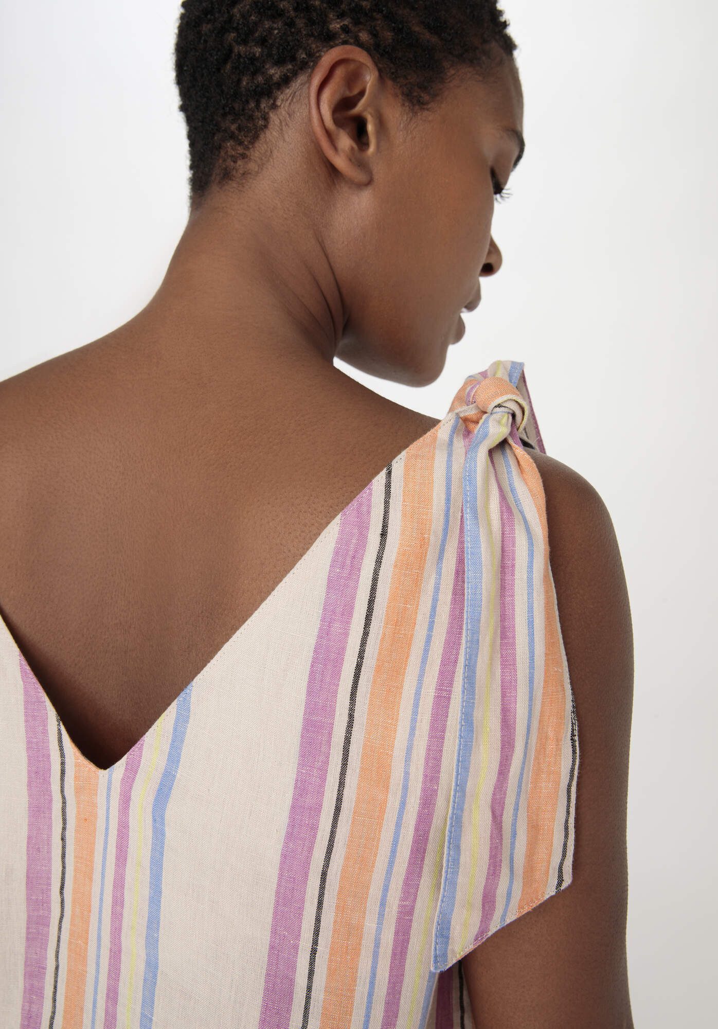 Hessnatur Klassische Bluse Streifen Regular aus reinem Leinen (1-tlg)