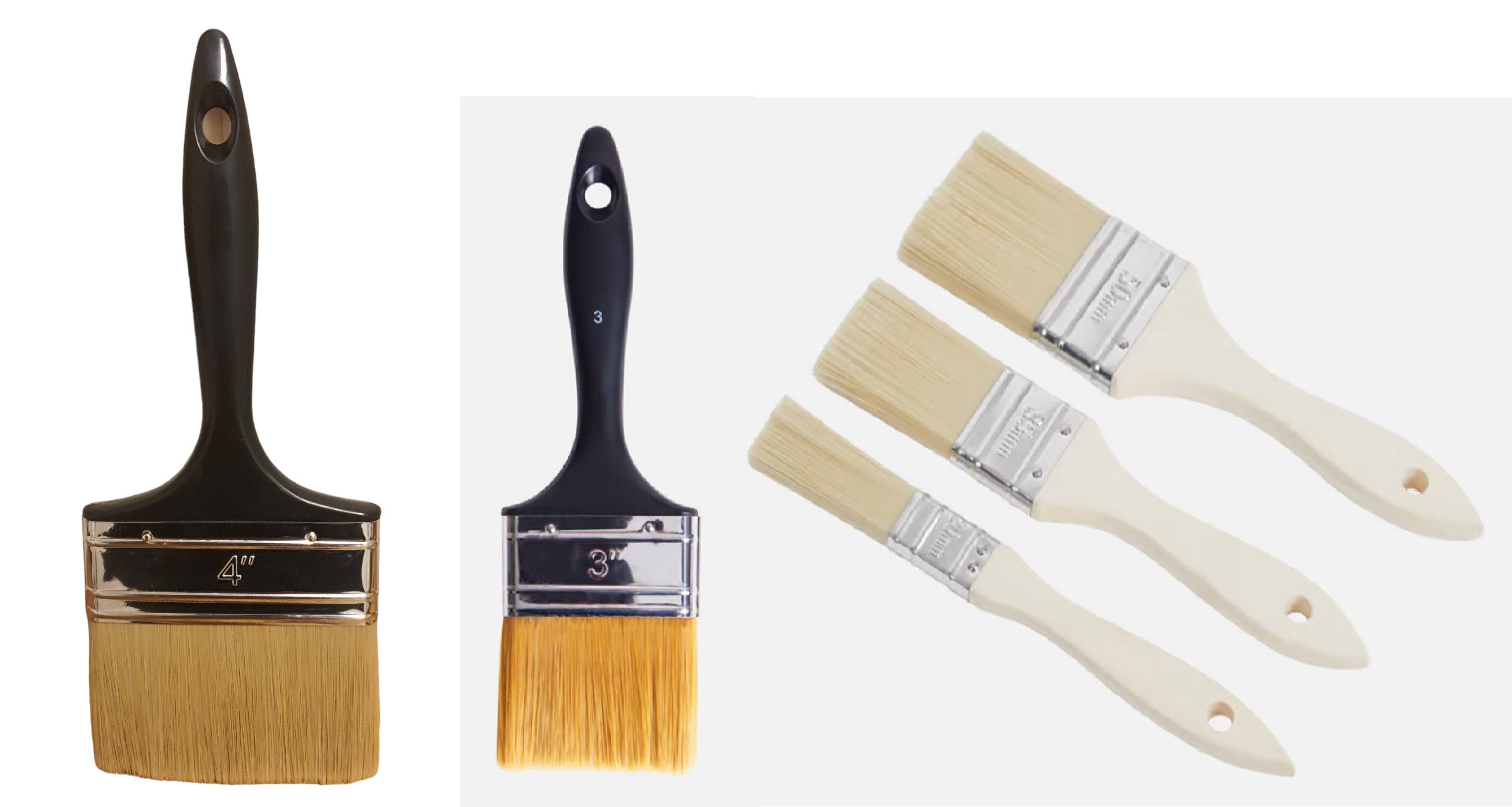 Spectrum Flachpinsel Pinselset 5 Stück flach Holz, (5 St)