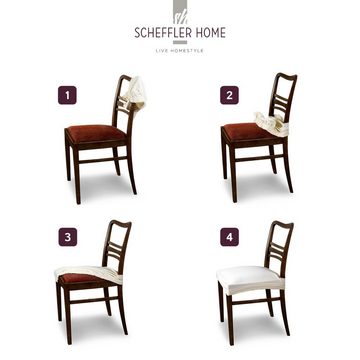 Stuhlbezug Luna Sitzbezug verschiedene Farben und Sets, sh SCHEFFLER-HOME LIVE HOMESTYLE