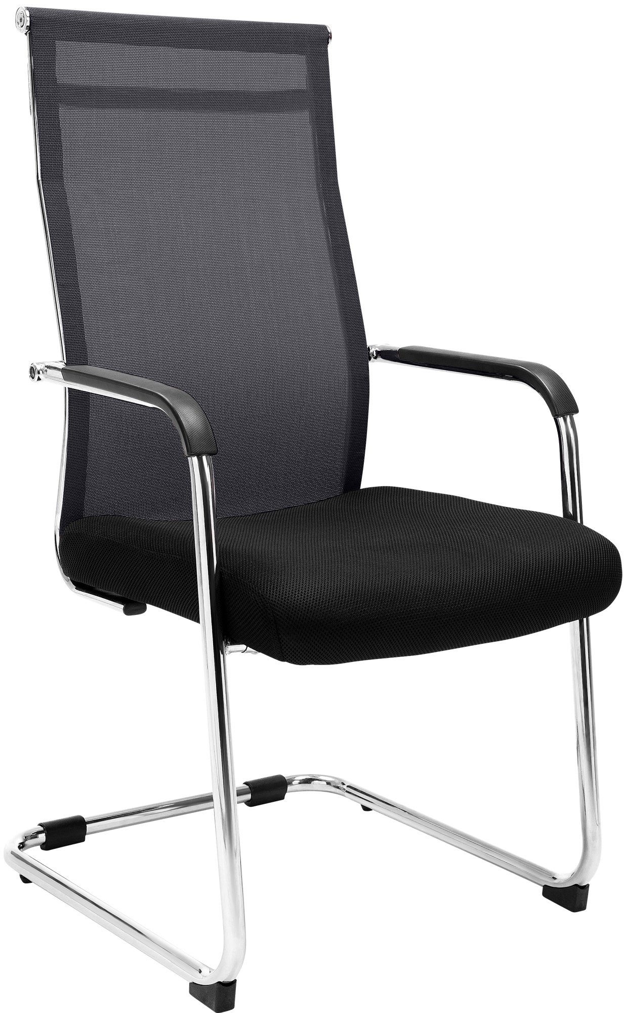 CLP Besucherstuhl Brenda, Freischwinger mit Stoff- und Netzbezug