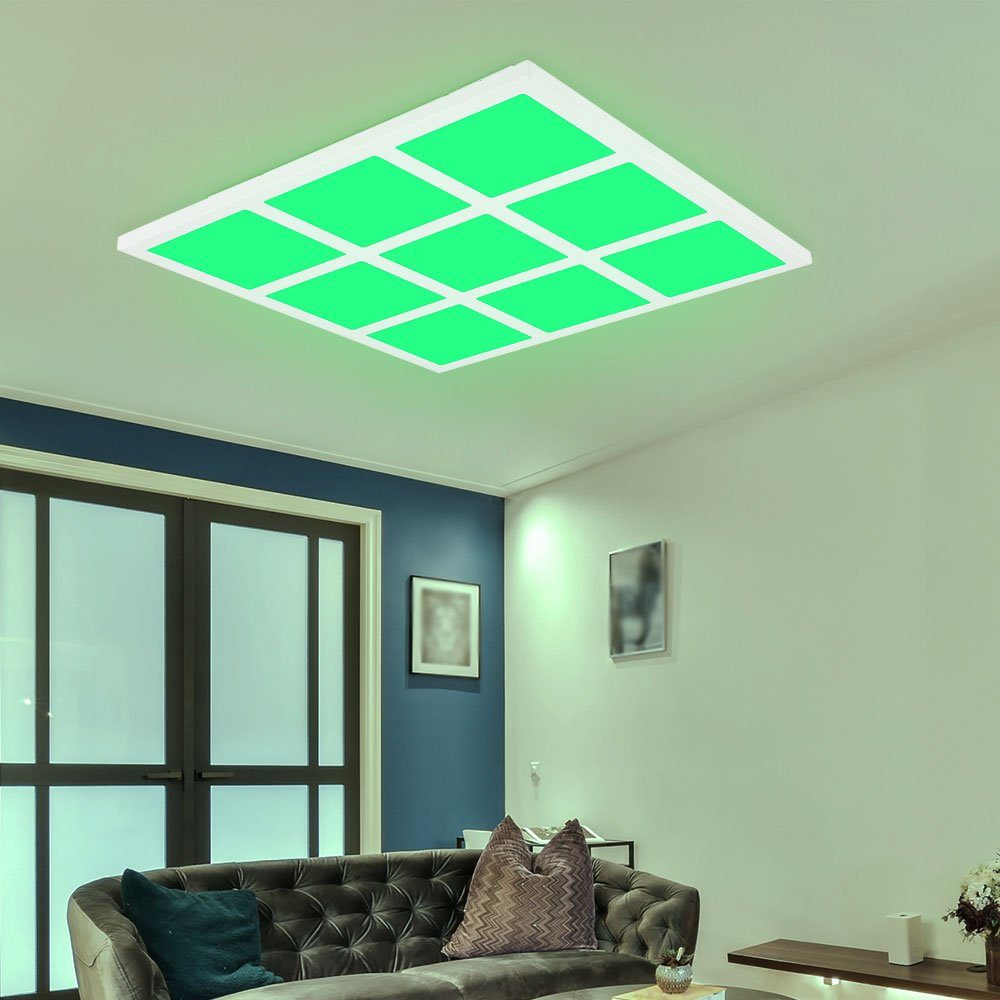 Warmweiß, RGB Deckenlampe LED Deckenleuchte Deckenpanel etc-shop fest Tageslichtweiß, LED-Leuchtmittel Panel Neutralweiß, verbaut, Farbwechsel, Kaltweiß, Deckenleuchte, LED