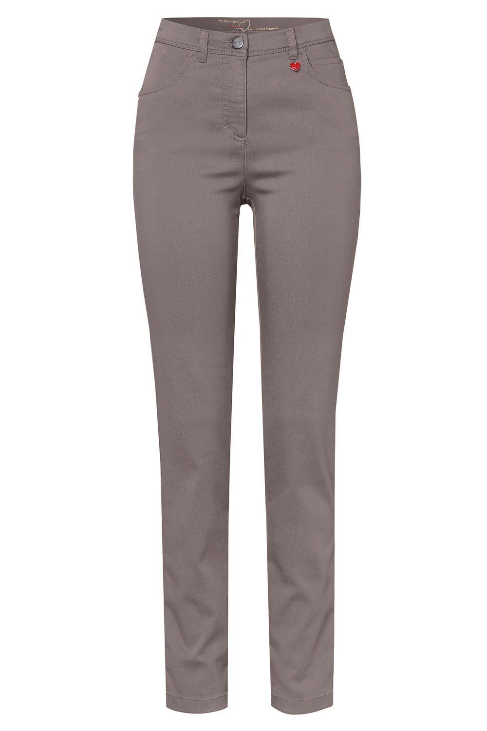 Relaxed by - Freundin in schmaler taupe Passform beste 075 TONI 5-Pocket-Hose Meine