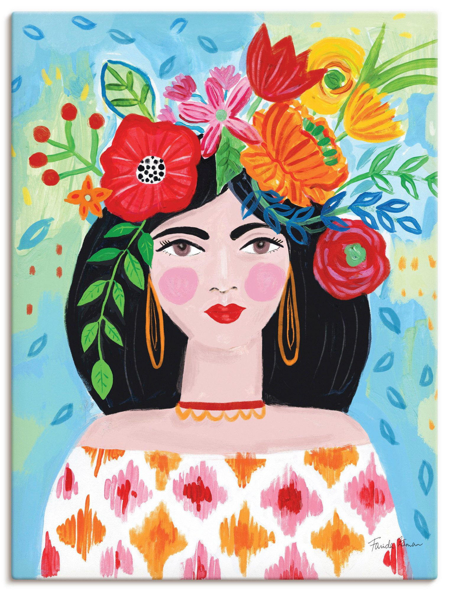 Artland Wandbild Boho Girl I, Bilder von Frauen (1 St), als Alubild, Leinwandbild, Poster, Wandaufkleber in verschied. Größen