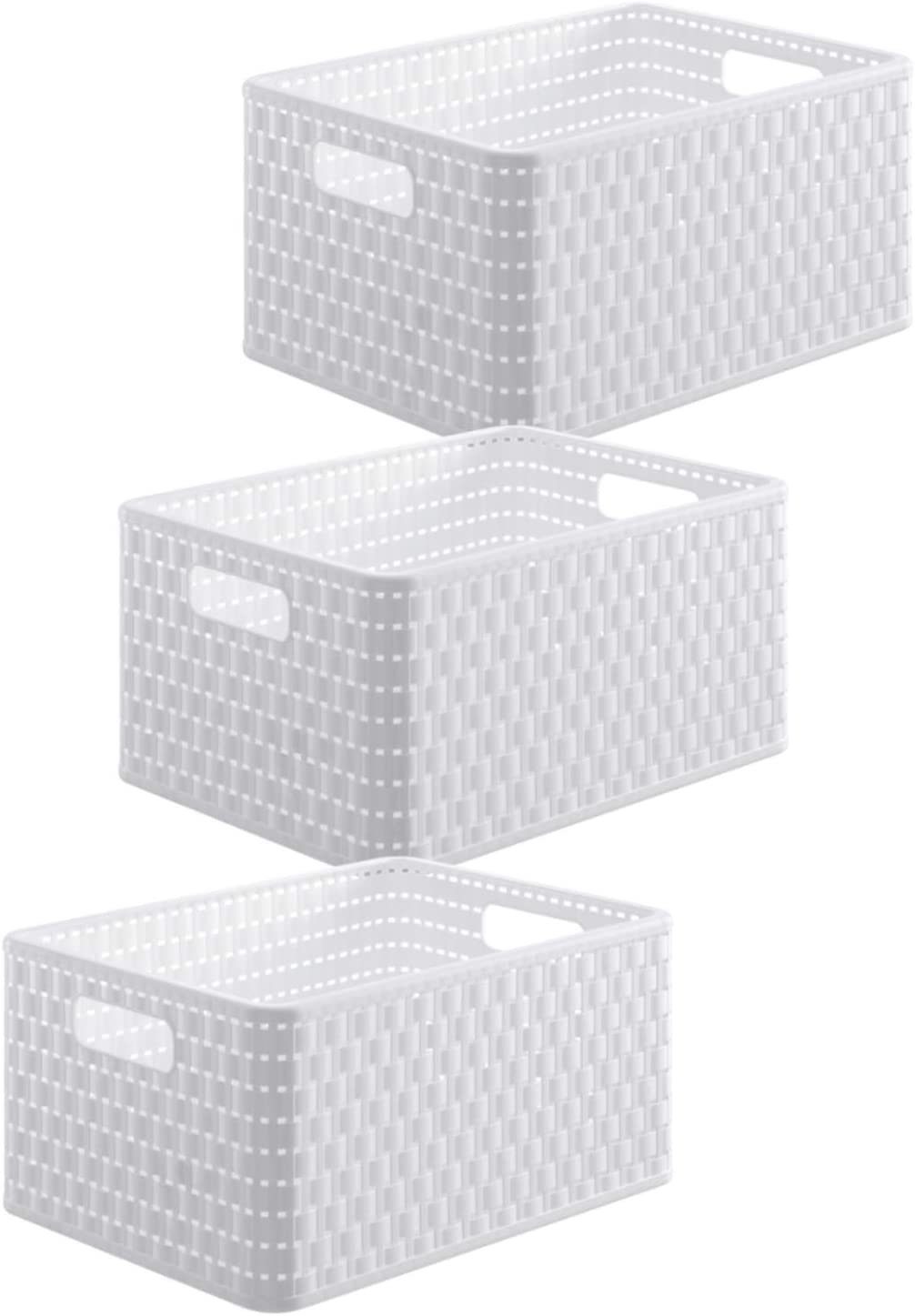 Rotho Aufbewahrungsbox »Country 3er-Set Aufbewahrungsbox 6l in Rattan-Optik,  Kunststoff (PP) BPA-frei, 3 x A5/6l (28.0 x 18.5 x 12.6 cm)« online kaufen  | OTTO