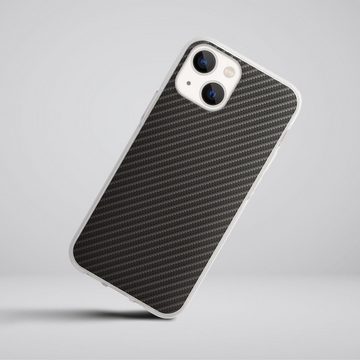DeinDesign Handyhülle Metallic Look Muster Carbon Carbon, Apple iPhone 13 Mini Silikon Hülle Bumper Case Handy Schutzhülle