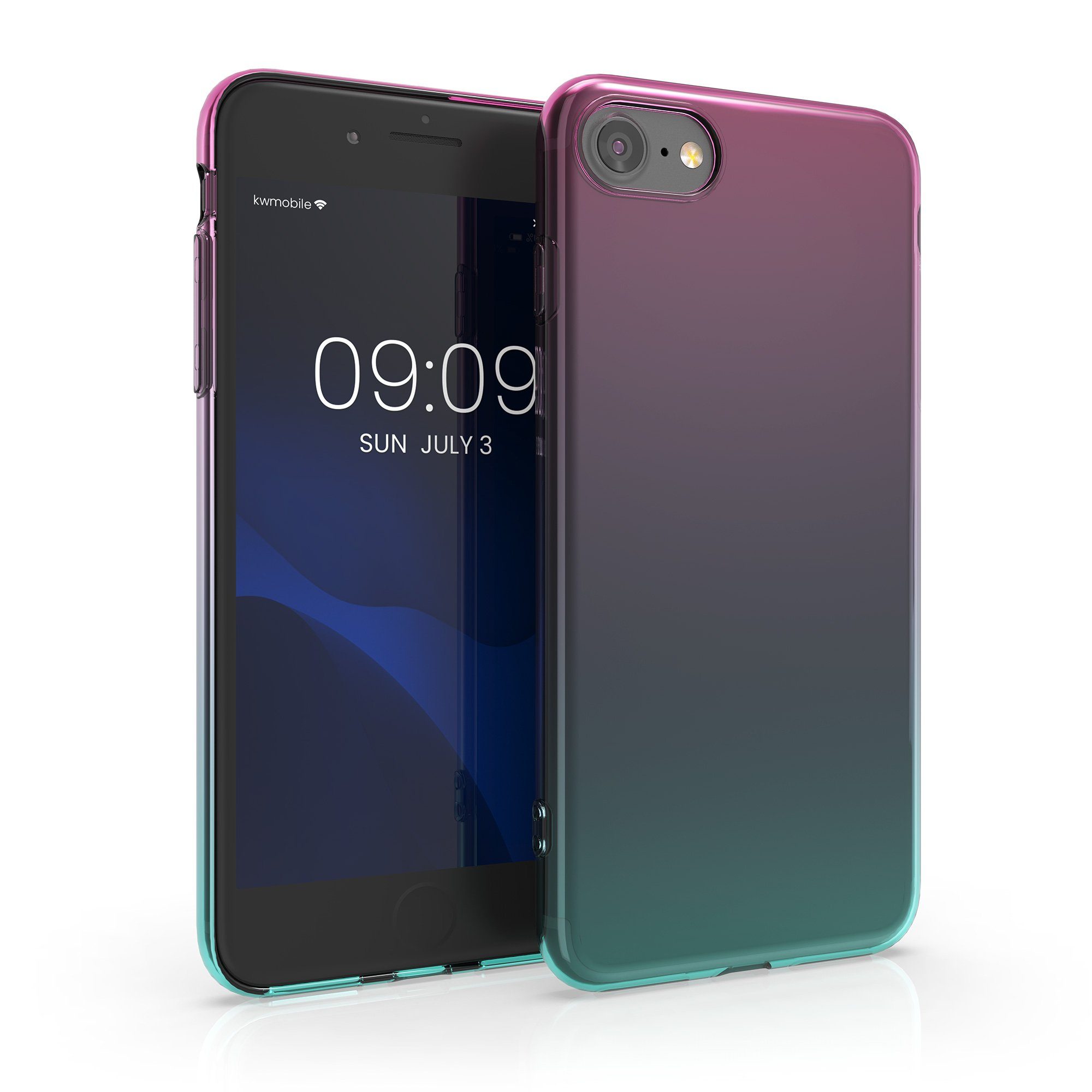 kwmobile Handyhülle Hülle für Apple iPhone SE / 8 / 7, TPU Silikon Handy Schutzhülle Cover Case - Zwei Farben Design