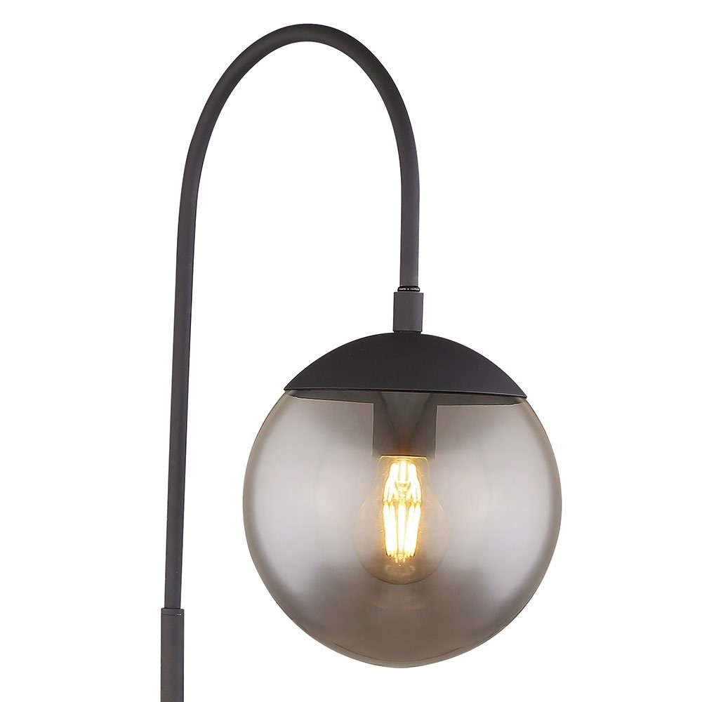 Leuchtmittel Stehleuchte LED inklusive, schwarz nicht stehend Wohnzimmerleuchte etc-shop Stehlampe Bogenlampe, Tageslichtweiß,