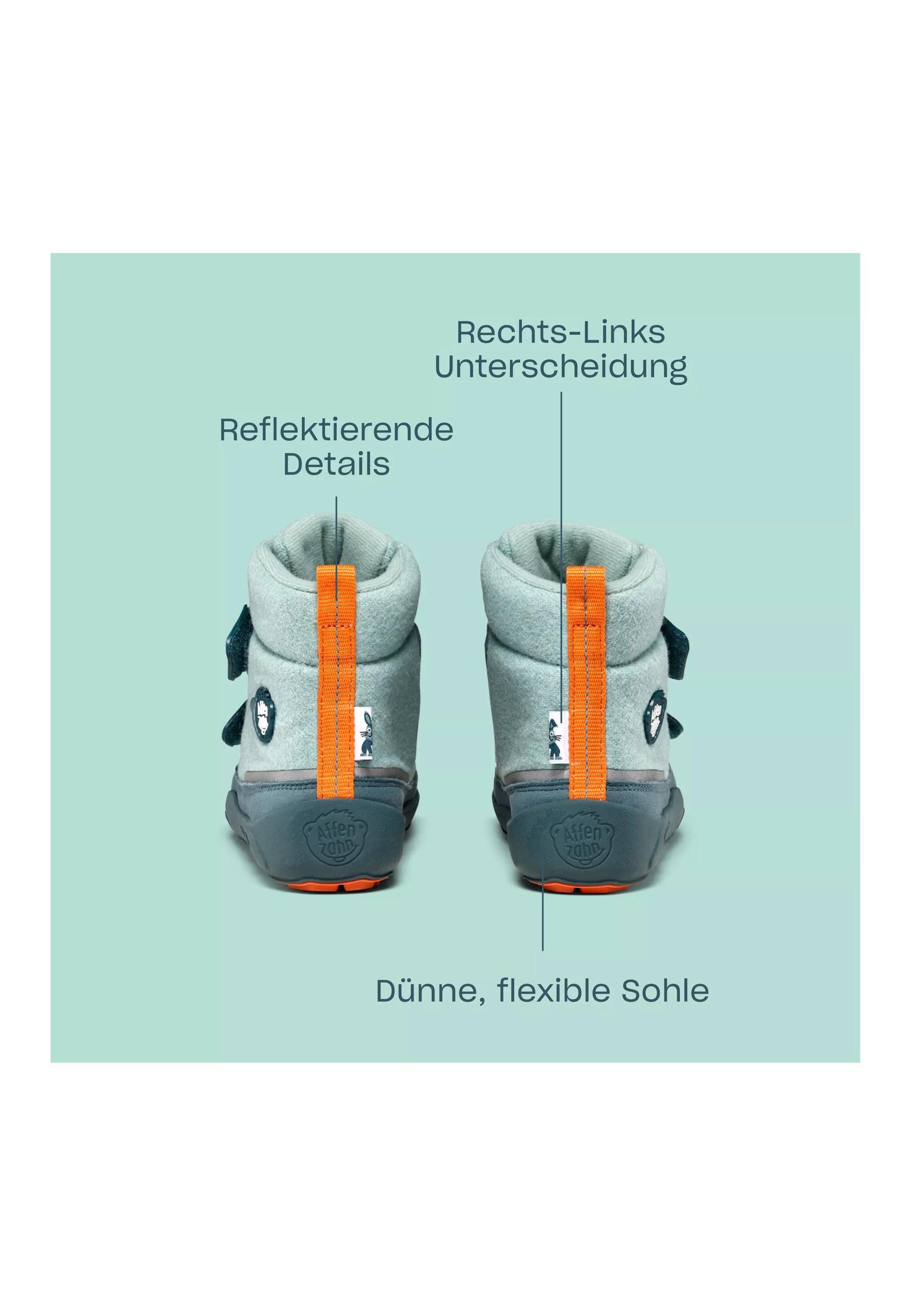 Affenzahn Wolle Comfy Winterstiefel wasserdicht und warm gefüttert