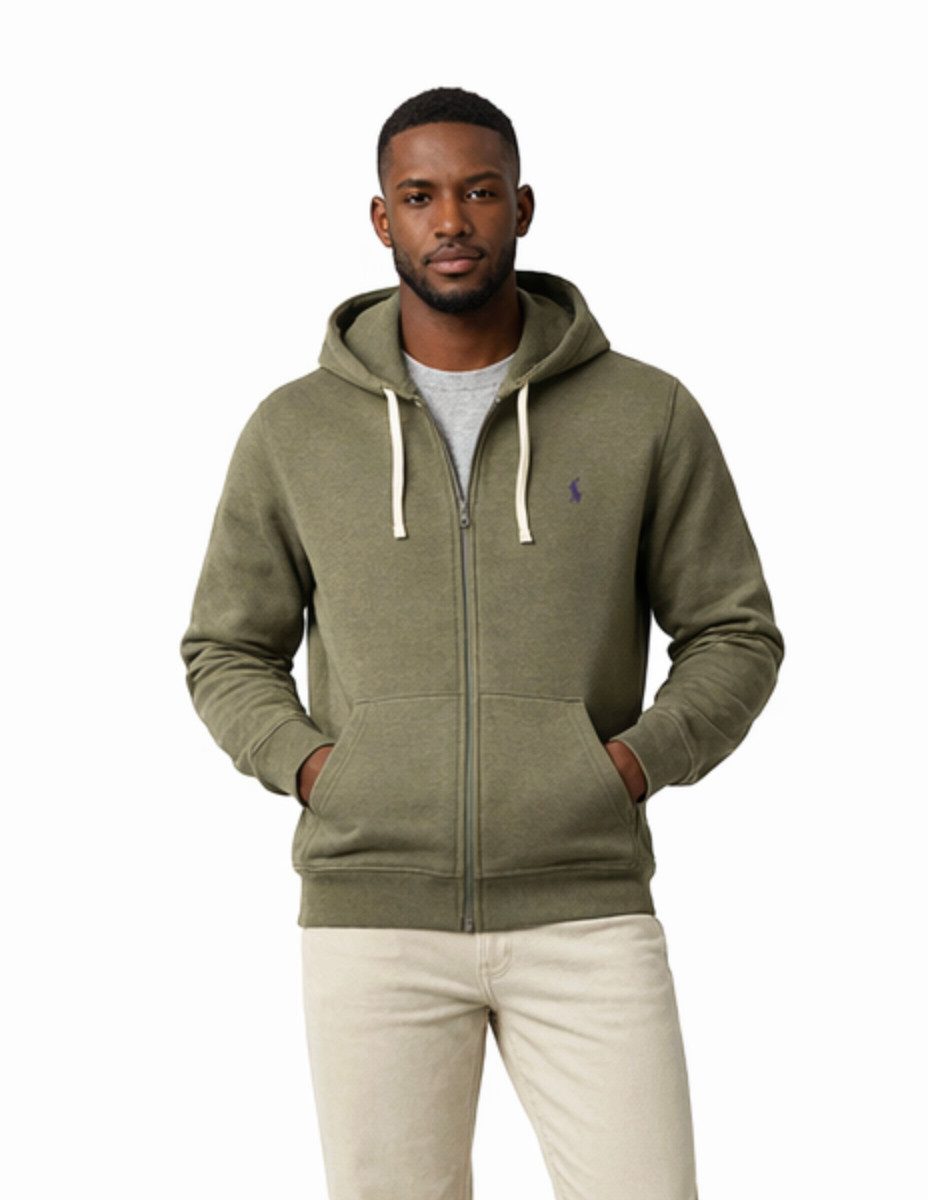Polo Ralph Lauren Kapuzensweatjacke Sweatjacke Fleece Innenfutter Hooded Sweatshirt Sofort authentifizierbar durch QR-Code über das Ralph Lauren System