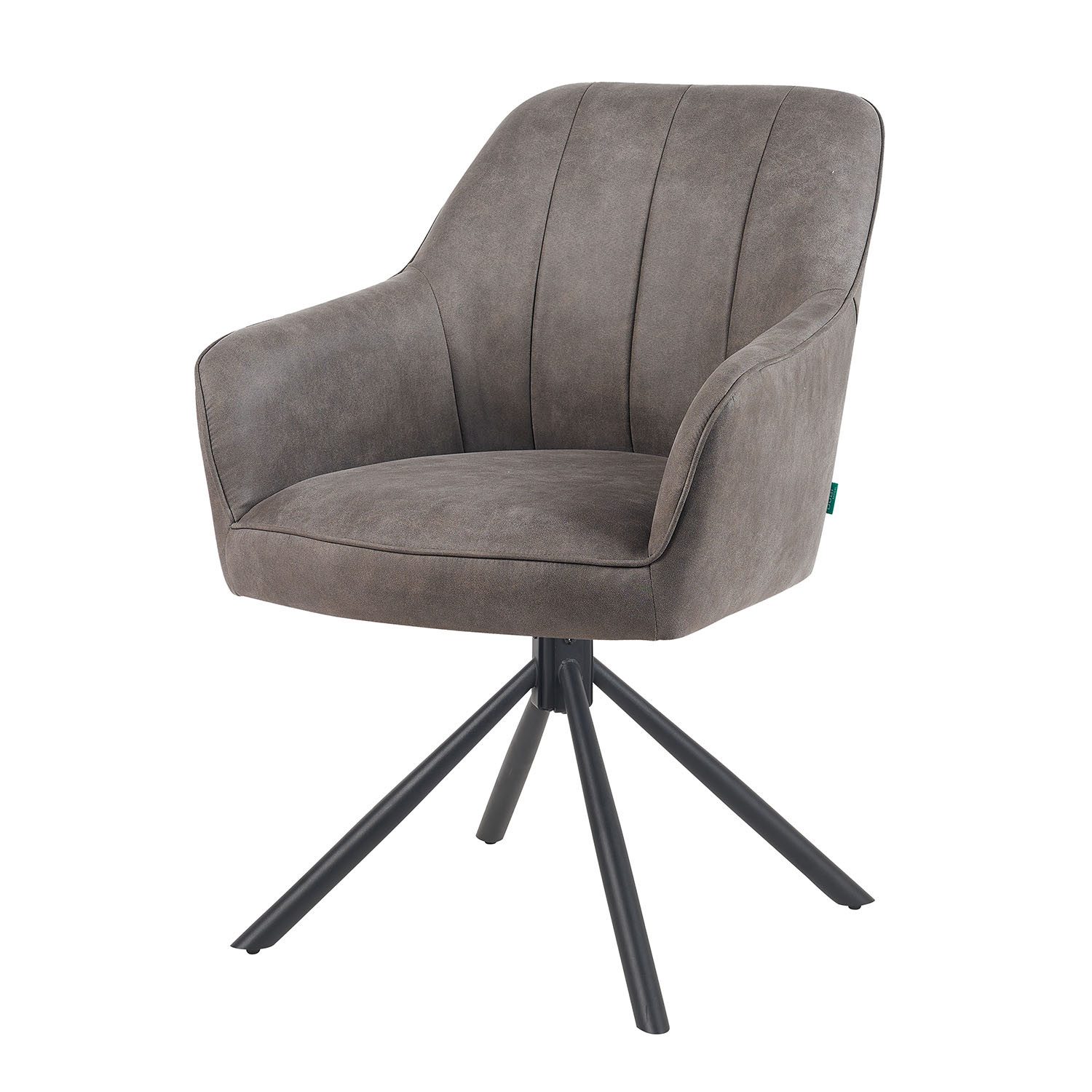 DUBI Möbel Polsterstuhl Mika-Piet (2 St), Federkern, pulverbeschichtet, 360° drehbar im 2er-Set