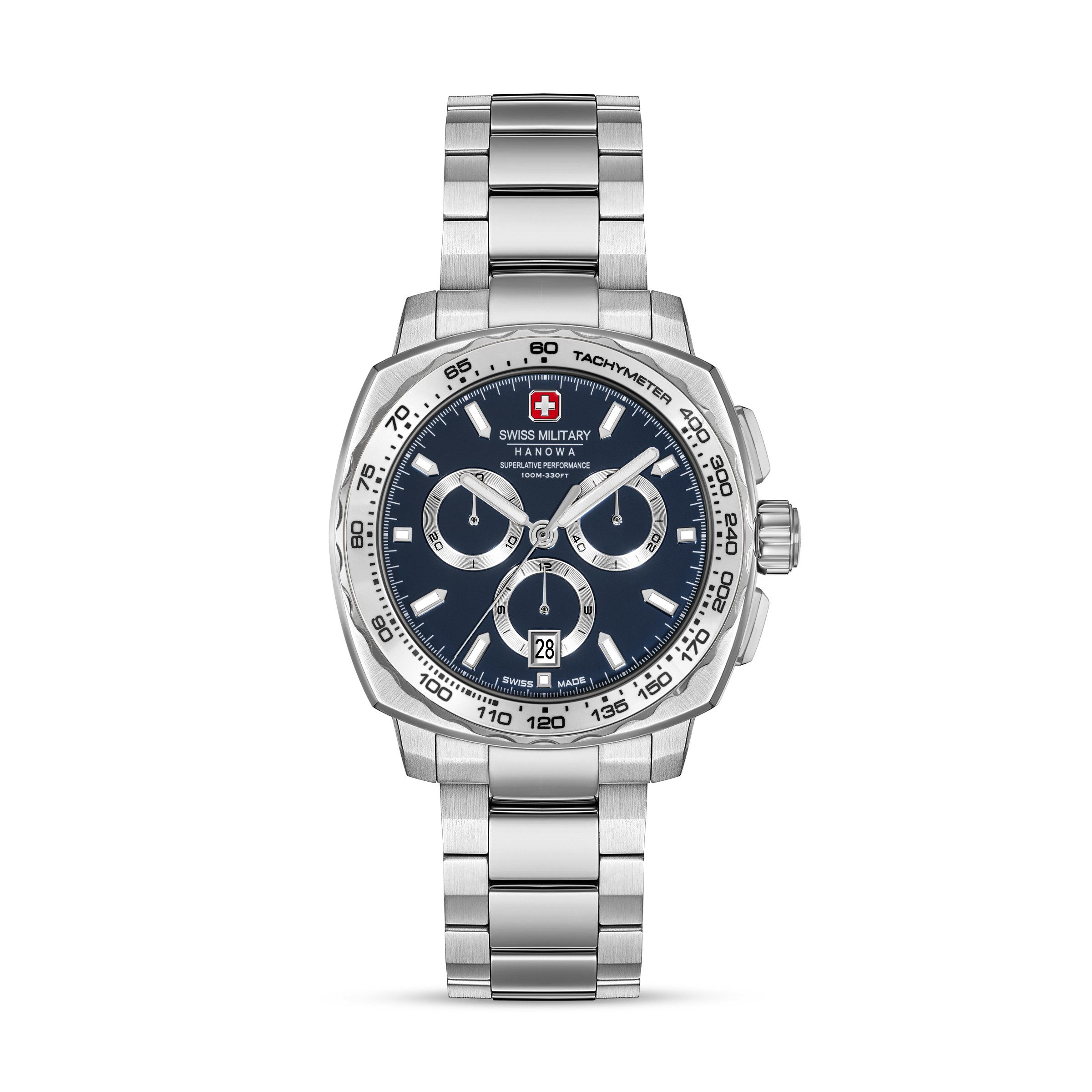 Swiss Military Hanowa Chronograph Speedwell SMWGI0006803, Quarzuhr, Armbanduhr, Herrenuhr, Swiss Made, Edelstahlarmband, analog
