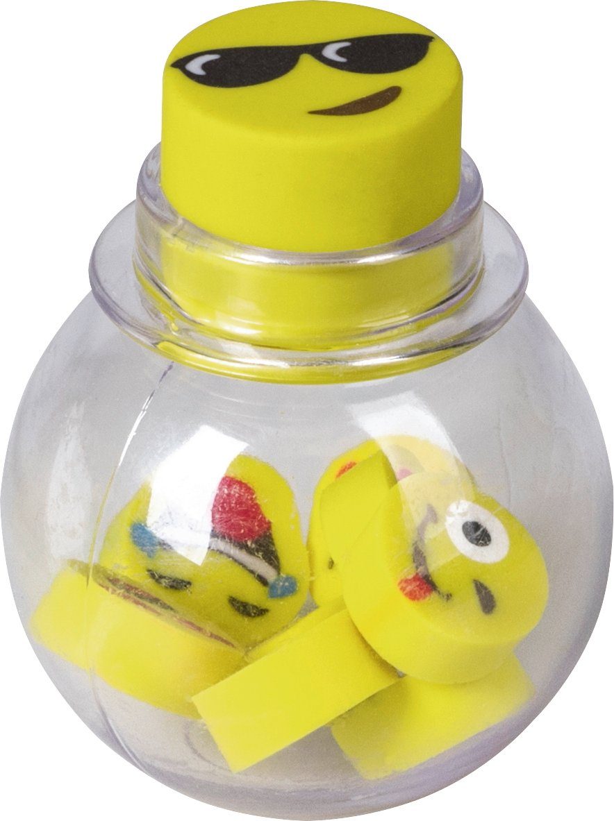 BRUNNEN Radiergummi BRUNNEN 1027400 Radiergummi-Set "Happy" Ø 4 cm