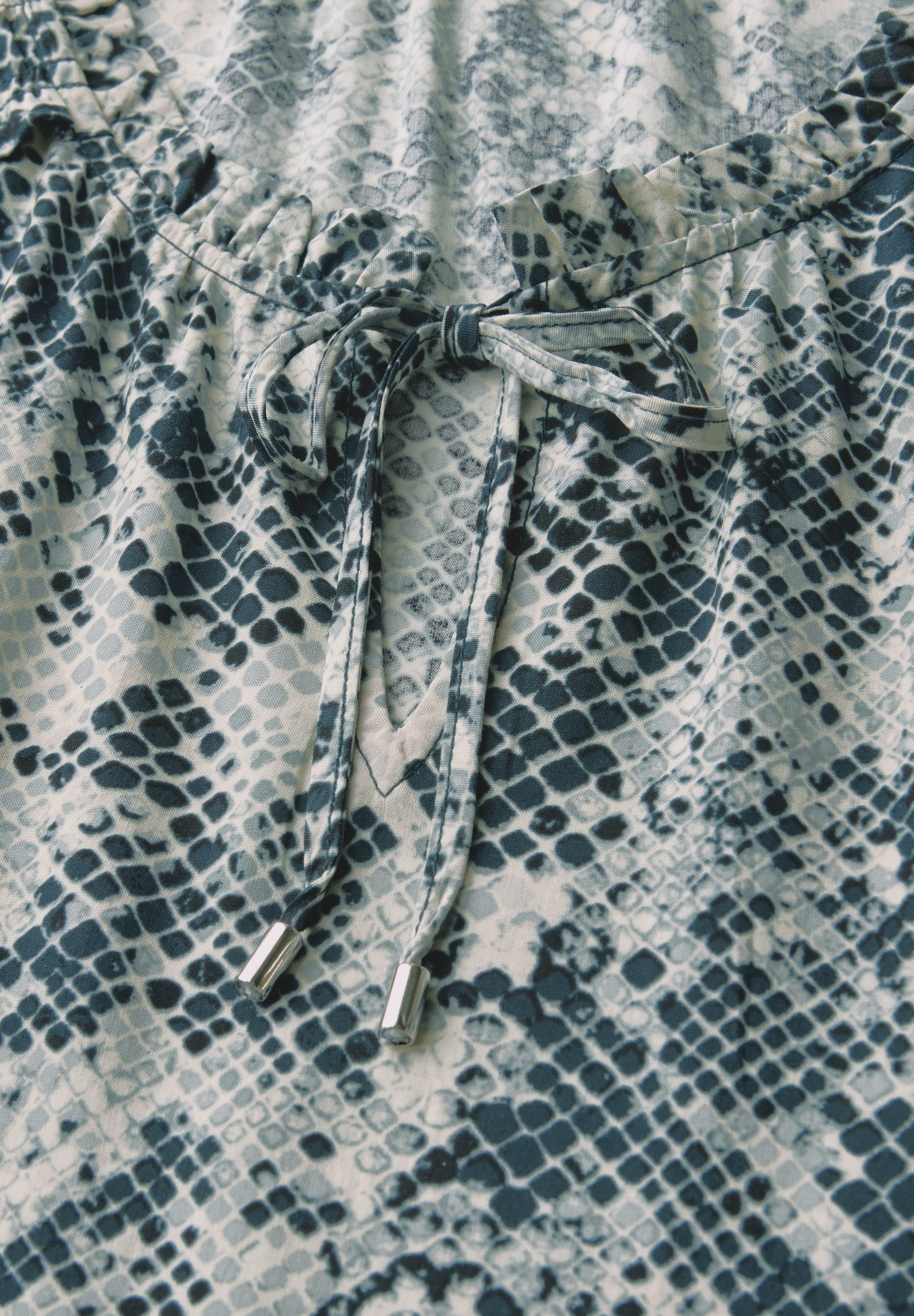 STREET ONE Tunikakleid ohne Ärmel, mit Snake-Print und Volants
