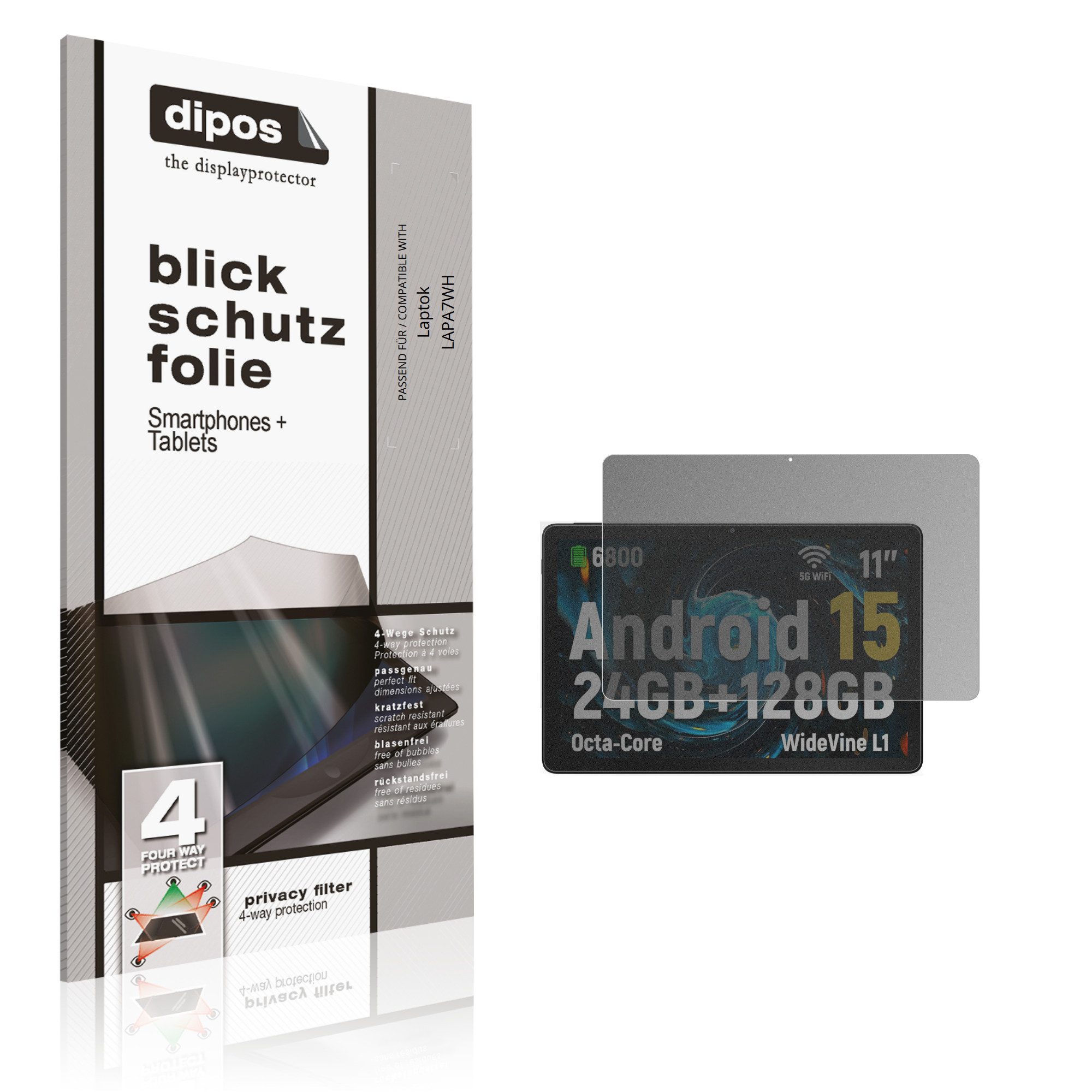 dipos Displayschutzfolie Schutzfolie für Laptok LAPA7WH, 1 Stück, Displayschutz Schutz Folie Made in Germany