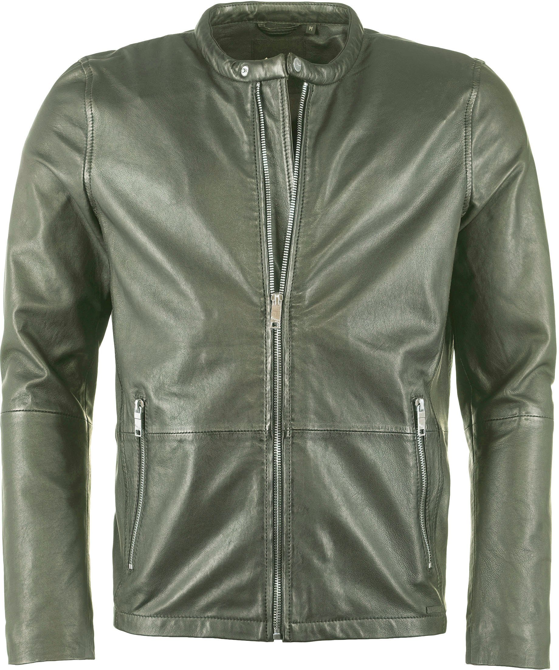 Lederjacke Maze olive