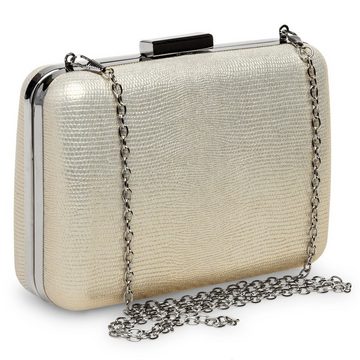 Caspar Clutch TA529 elegante Damen Snake Skin Box Clutch Abendtasche