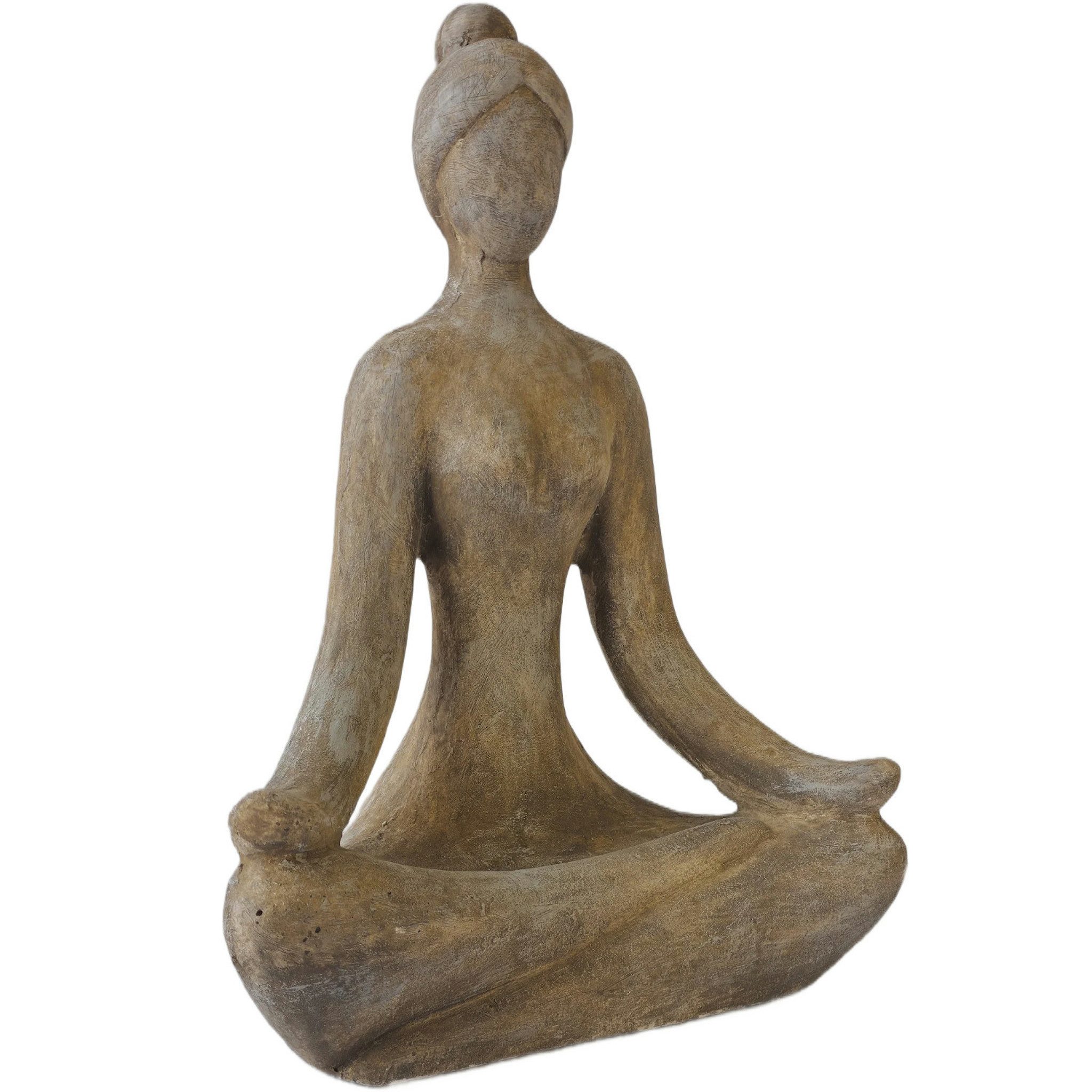 INtrenDU Gartenfigur Dekofigur Gartenfigur Yogalady 46cm, günstig online kaufen