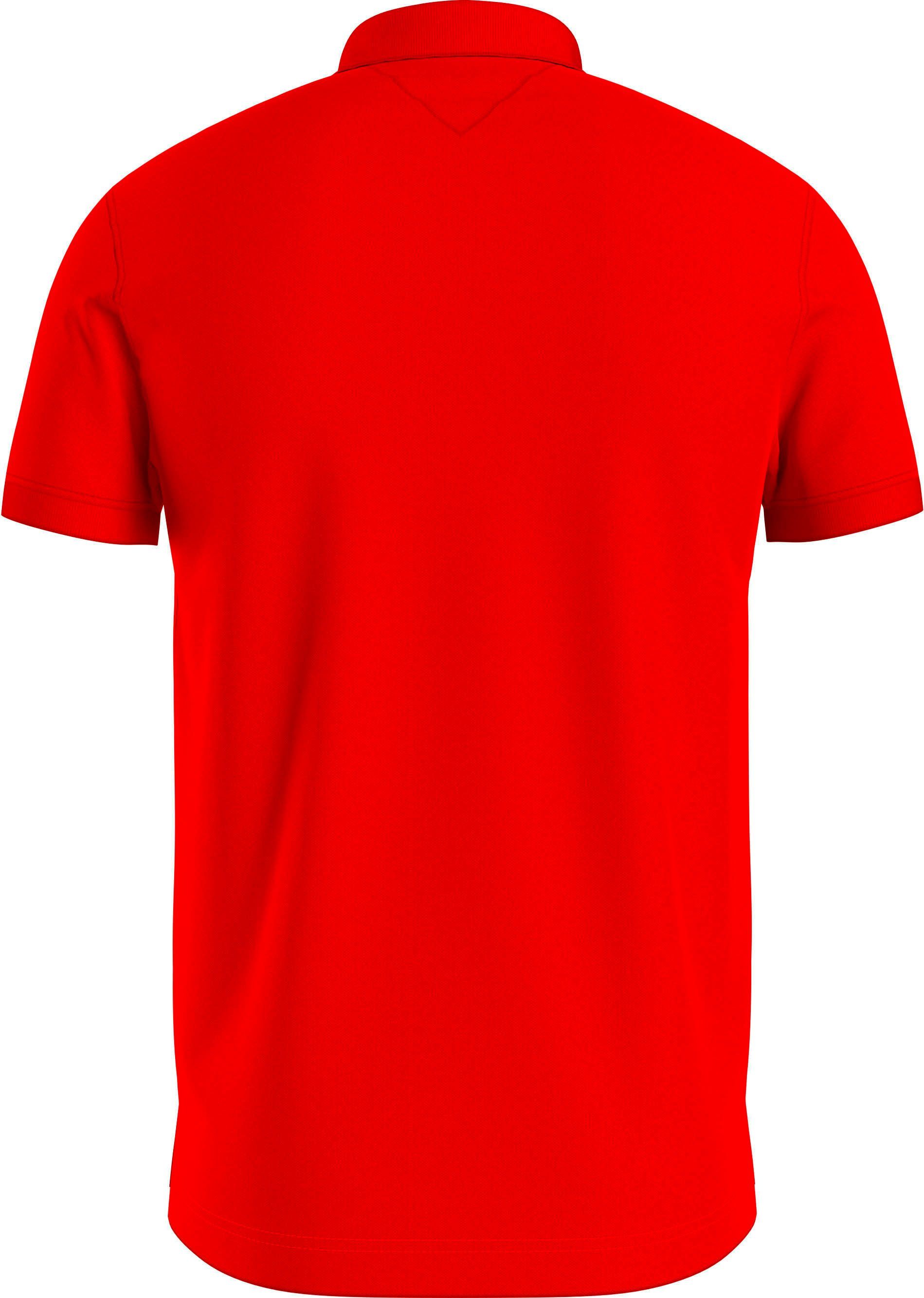 Hilfiger JERSEY zeitlosen MERC Rouge DC Poloshirt ESS Tommy SLIM POLO TAILORED Basic-Look den für