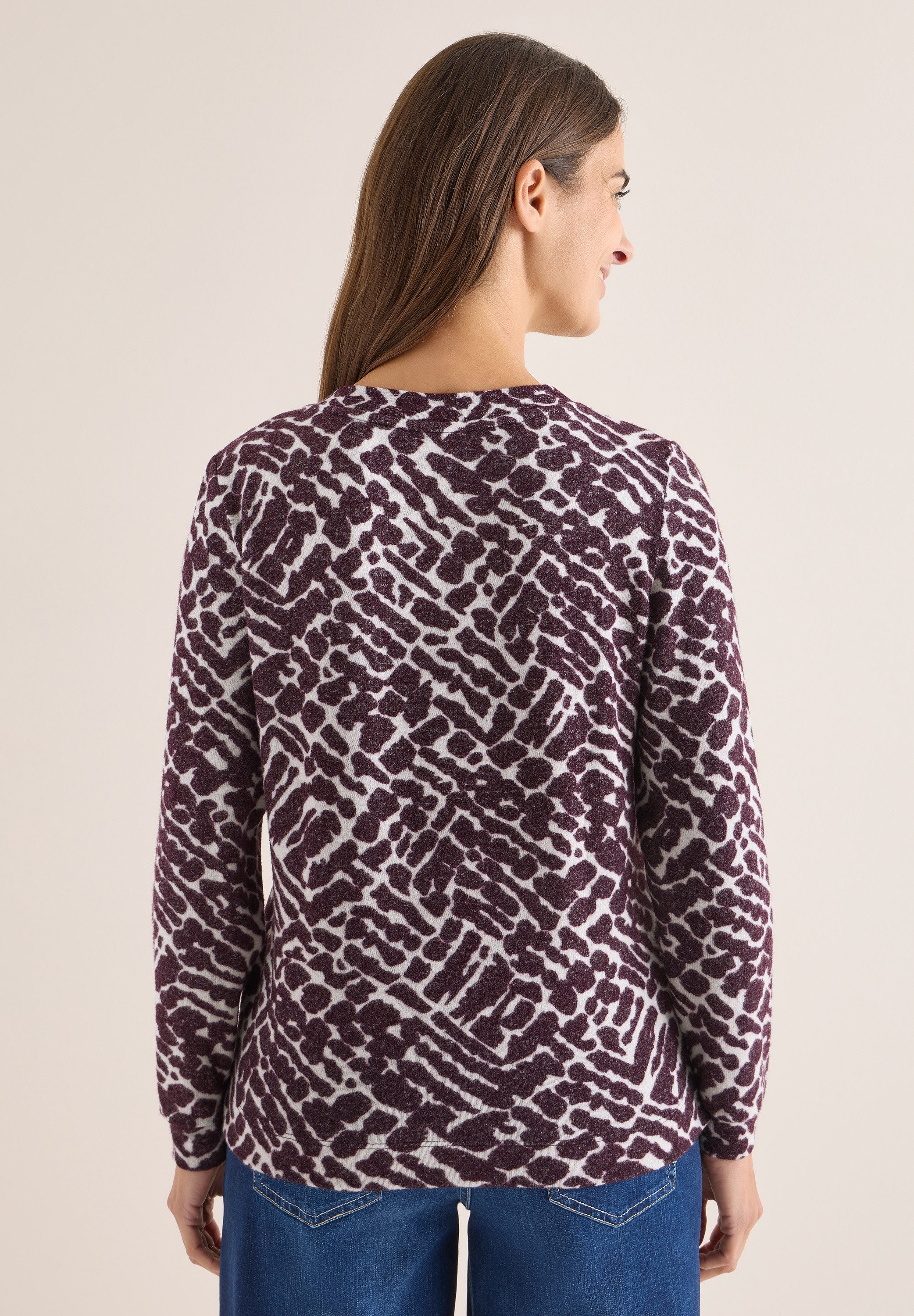 CECIL Langarmshirt aus softem Materialmix günstig online kaufen