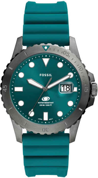 Fossil Quarzuhr FOSSIL BLUE, FS5995, Armbanduhr, Herrenuhr, Datum, analog