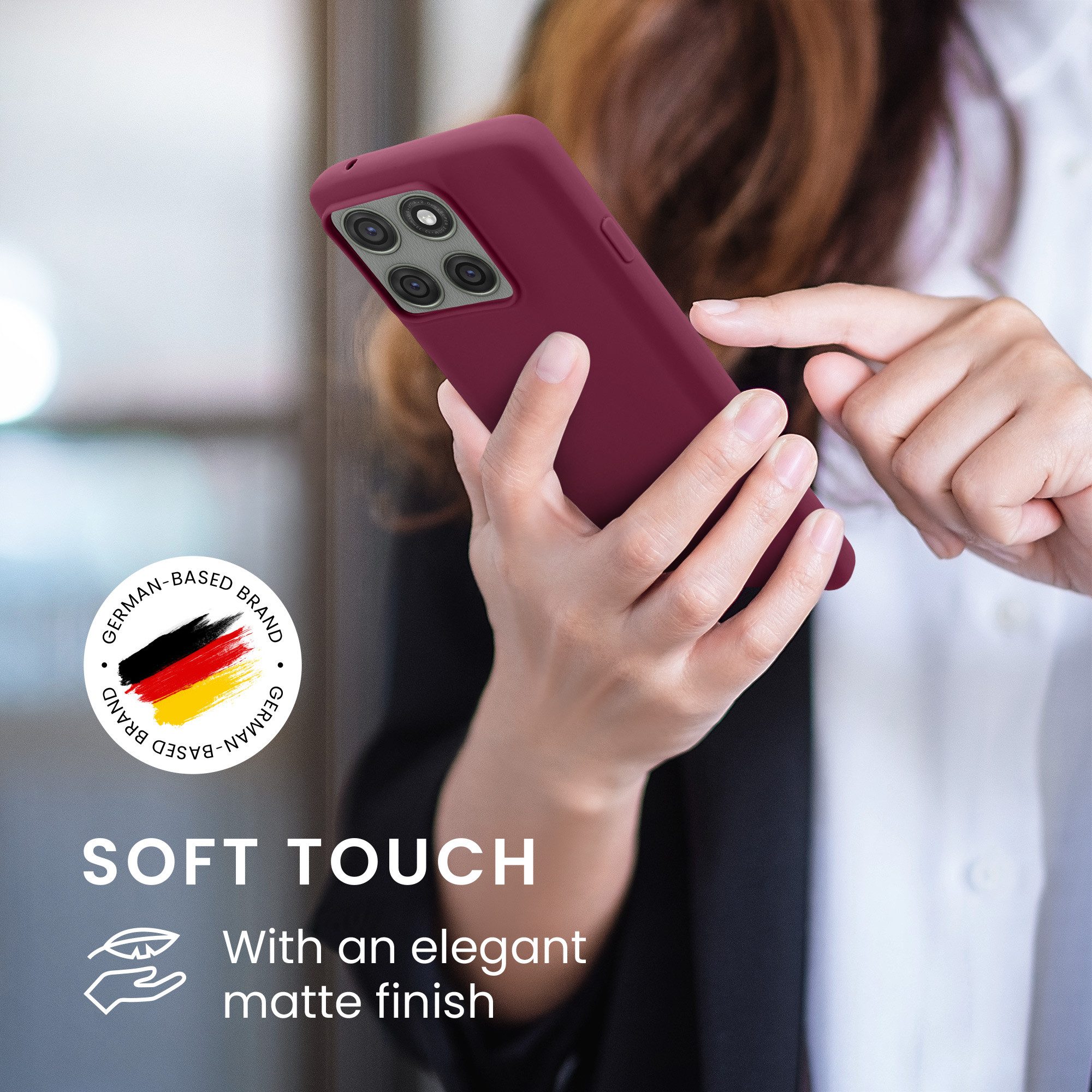 kwmobile Smartphone-Hülle Hülle für Motorola Edge 60 Pro, Hülle Silikon - Soft Handyhülle - Handy Case Cover – Bild 4 von 5