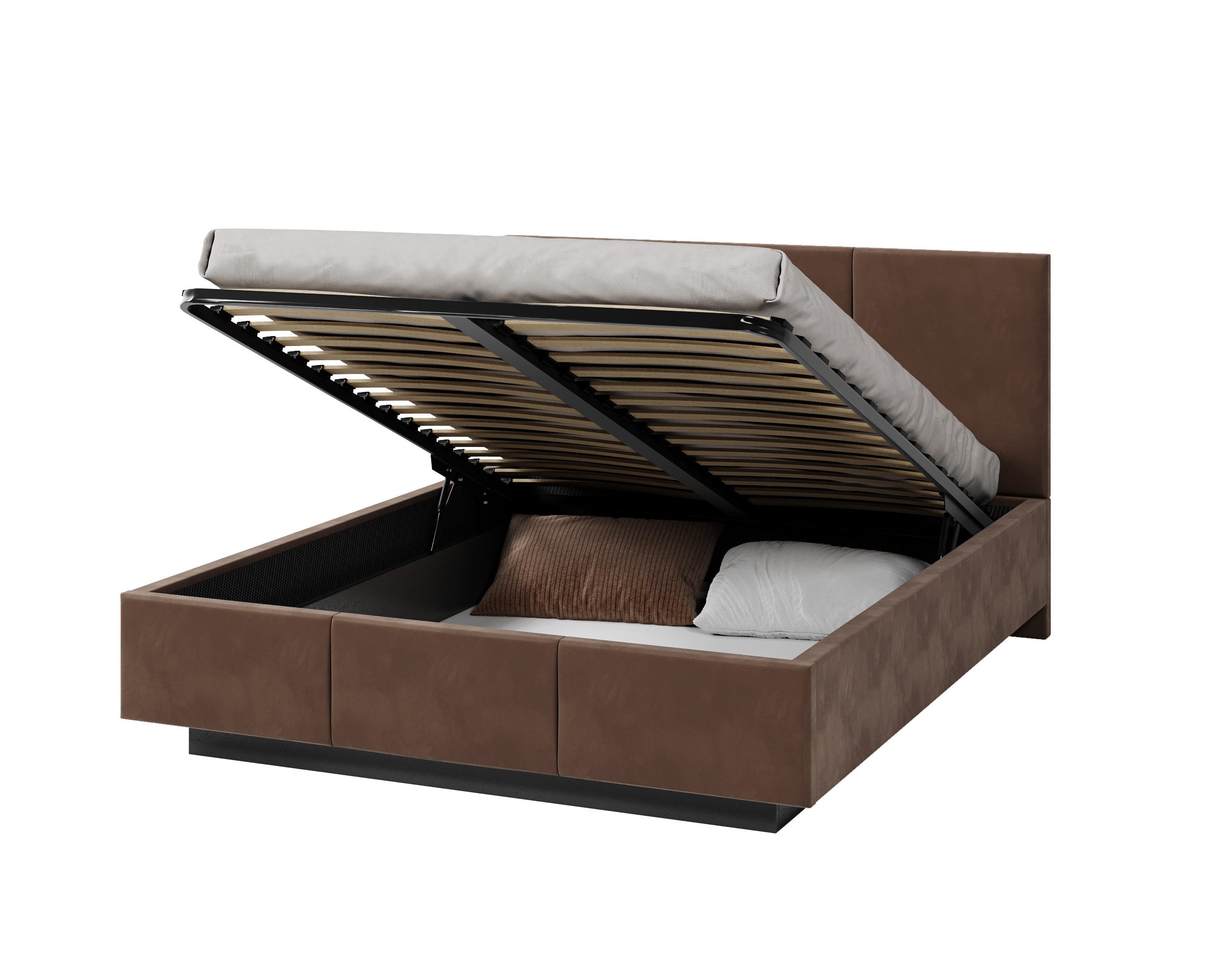FDM Polsterbett 90x200, 120x200, 140x200, 160x200, 180x200cm Stauraumbett B günstig online kaufen