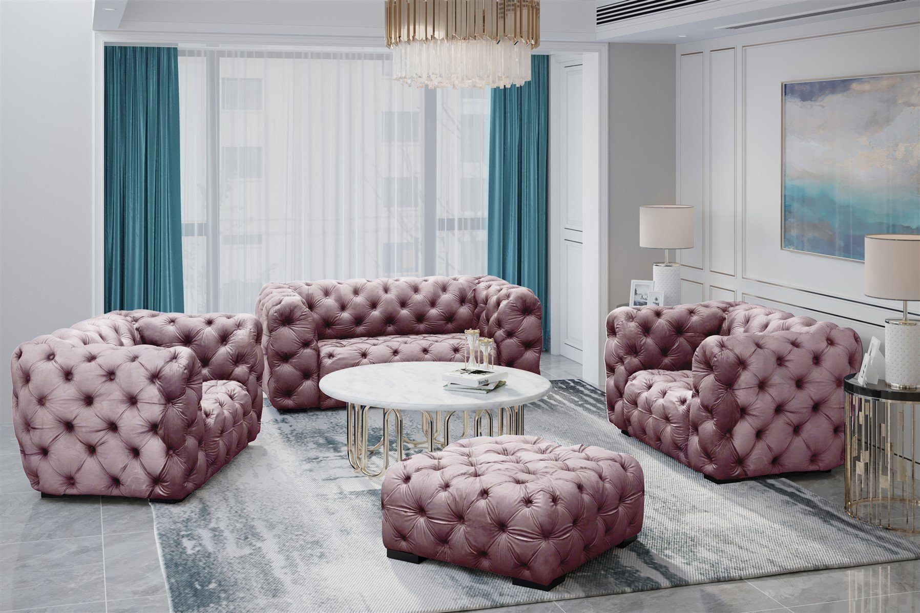 Fun Möbel Polstergarnitur Sofaset NATALIE 3-1-1 günstig online kaufen