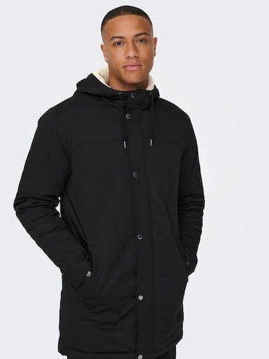 ONLY & SONS Parka ALEX TEDDY PARKA Black