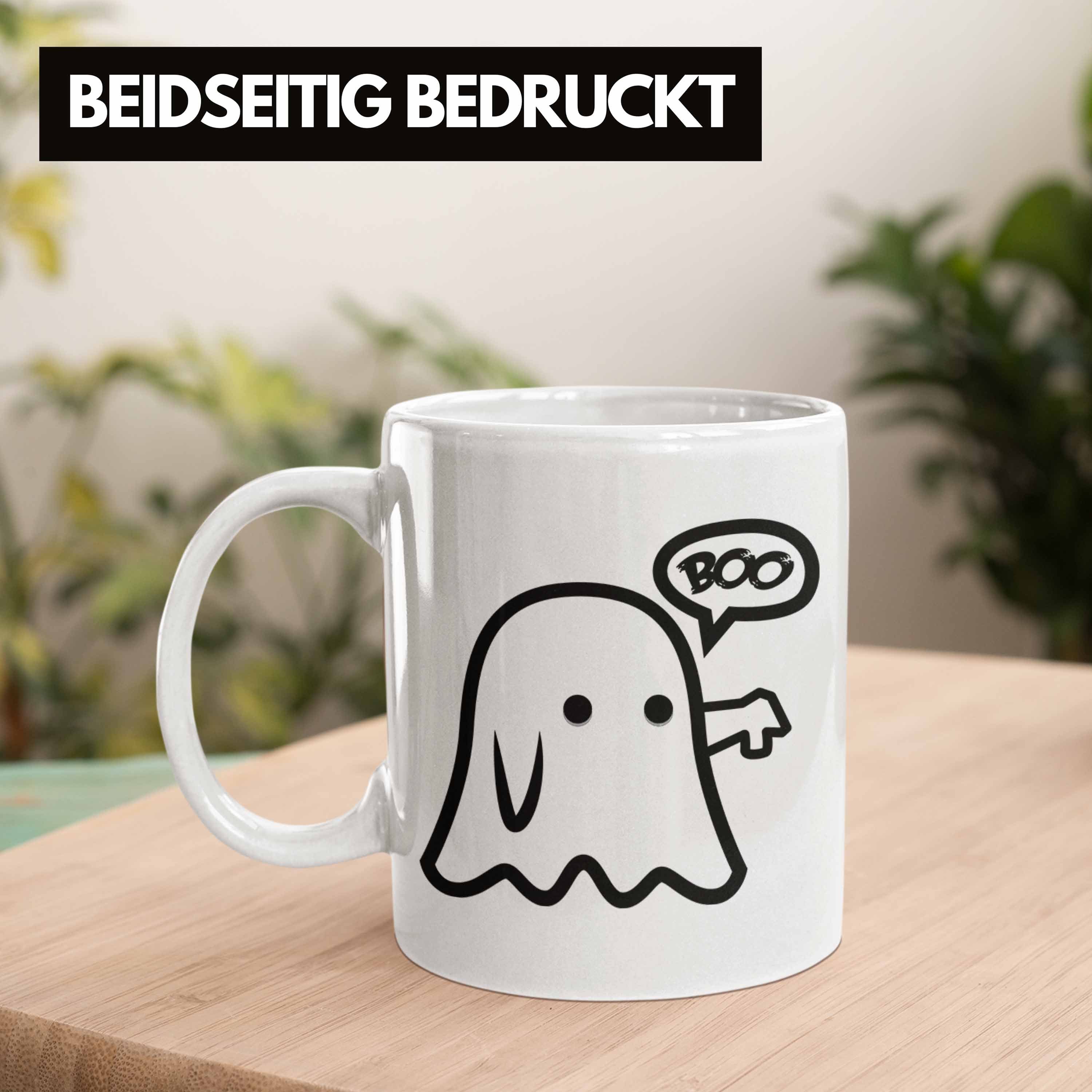 Trendation Halloween Weiss Tasse Dekoration Tasse Dabbing Kürbis Becher Skelet