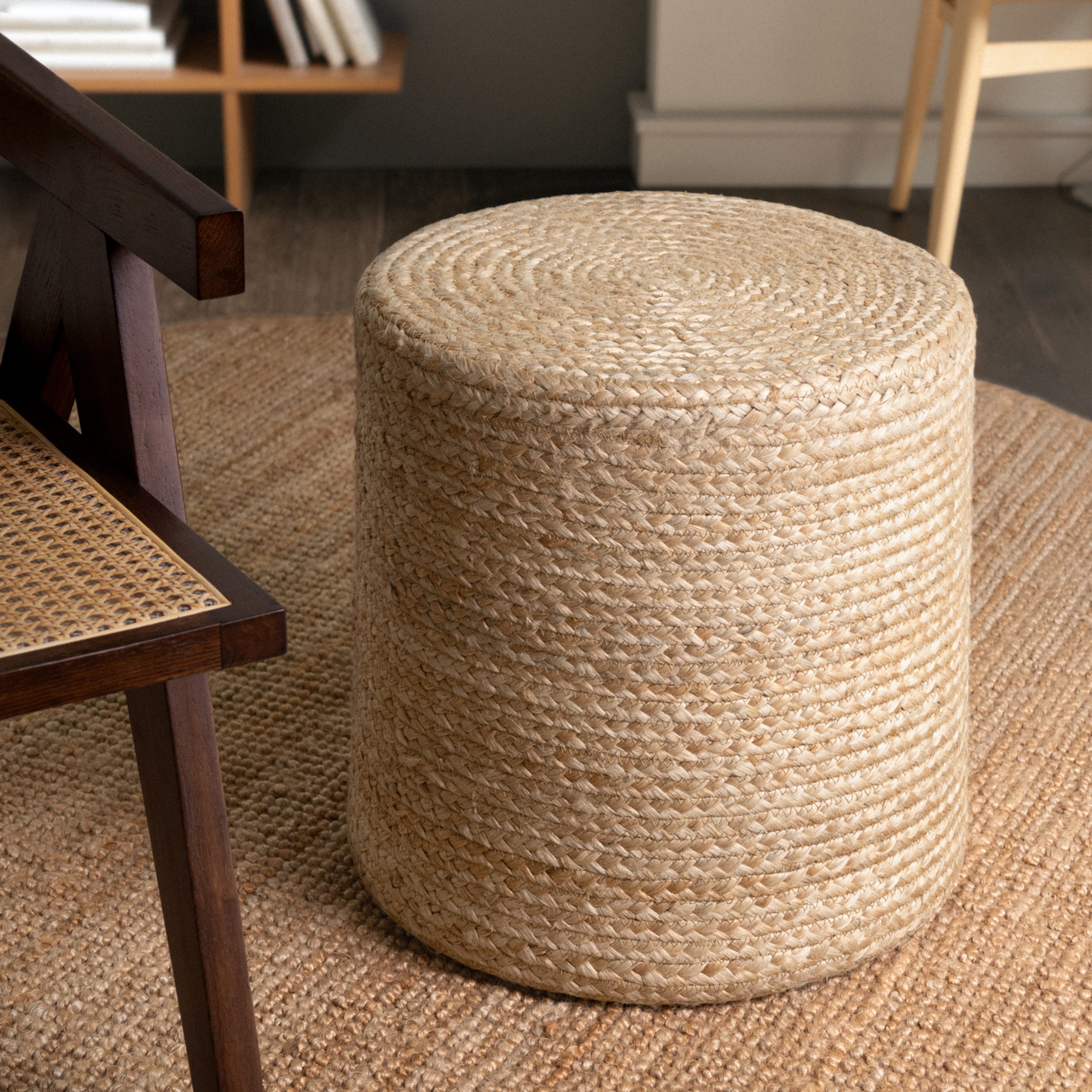 HANSE Home Pouf Looma, Jute (1-St), Jute, Natur, Wohnzimmer, Esszimmer, Schlafzimmer, Flur, Modern, Boho