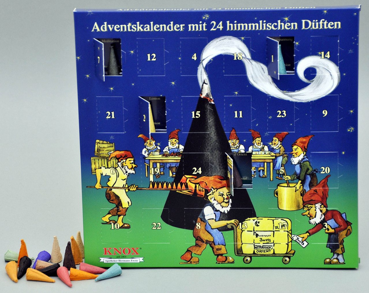 KNOX Adventskalender Knox Räucherkerzen - Adventskalender mit 24