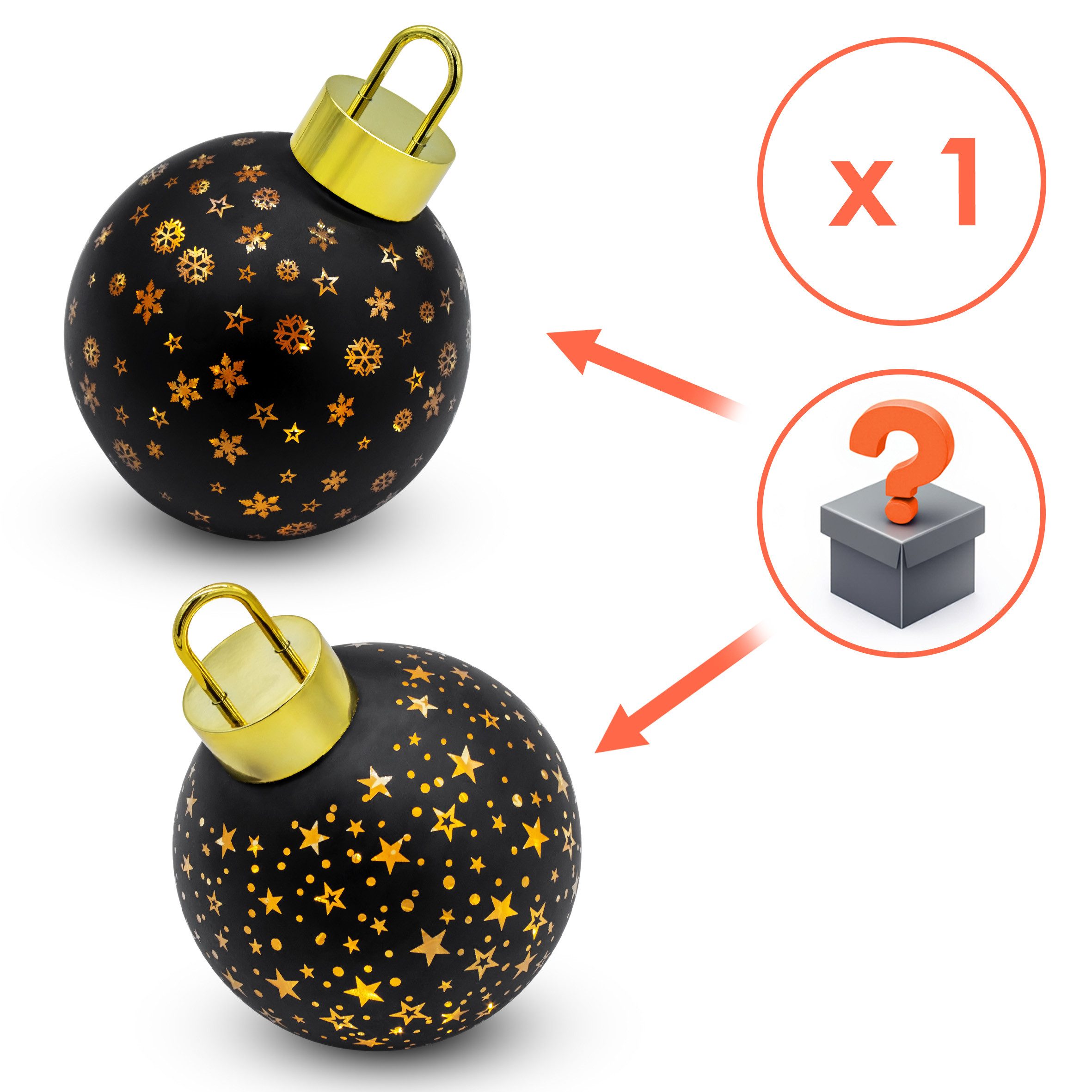 Spetebo LED-Dekofigur LED Weihnachtskugel zum Stellen matt schwarz (Anzahl, günstig online kaufen