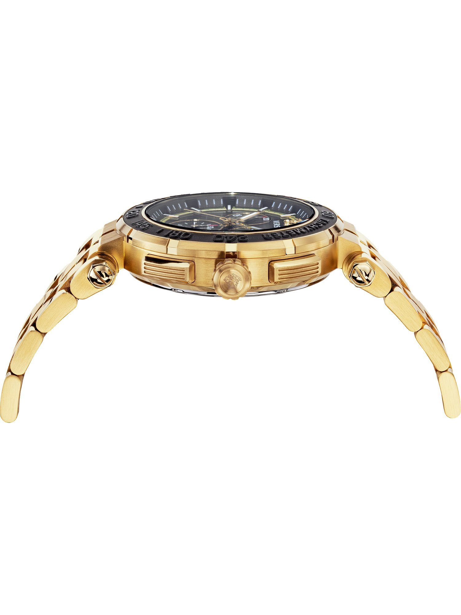Herren-Uhren Versace Quarz, Analog Klassikuhr Quarzuhr gold Versace