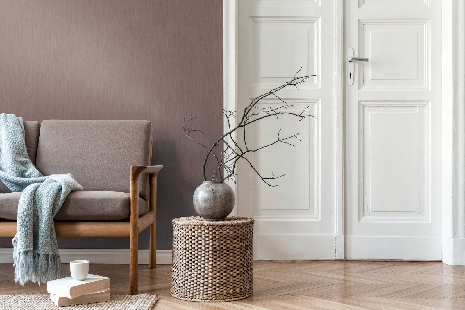 Vliestapete Leinenoptik Struktur Braun Grau 78155-4 Daniel Hechter 7 livingwalls