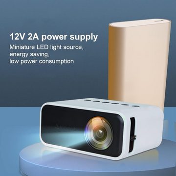 Cuifati 1080P FHD-Film Portabler Projektor (1920x1080 px, Kompatibel mit TV-Stick, HDMI, VGA, TF, AV, USB, IOS und Android)