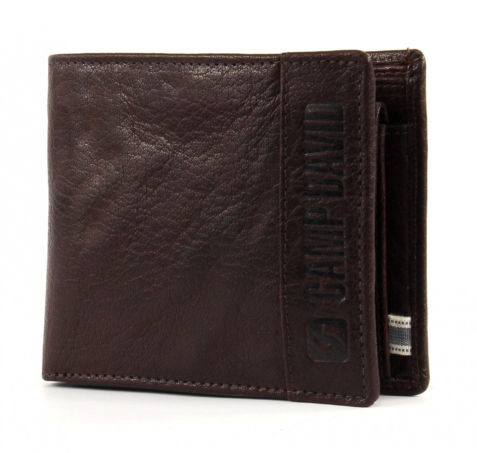 CAMP DAVID Mount Churchill Men's Wallet, aus echtem Büffelleder